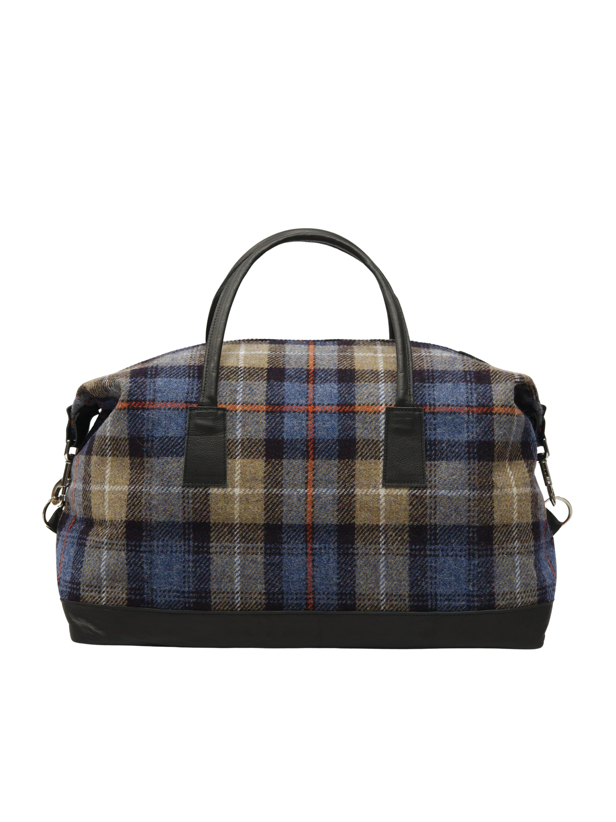 Harris Tweed Luggage Bag - A072 (Black Leather) - Image 5