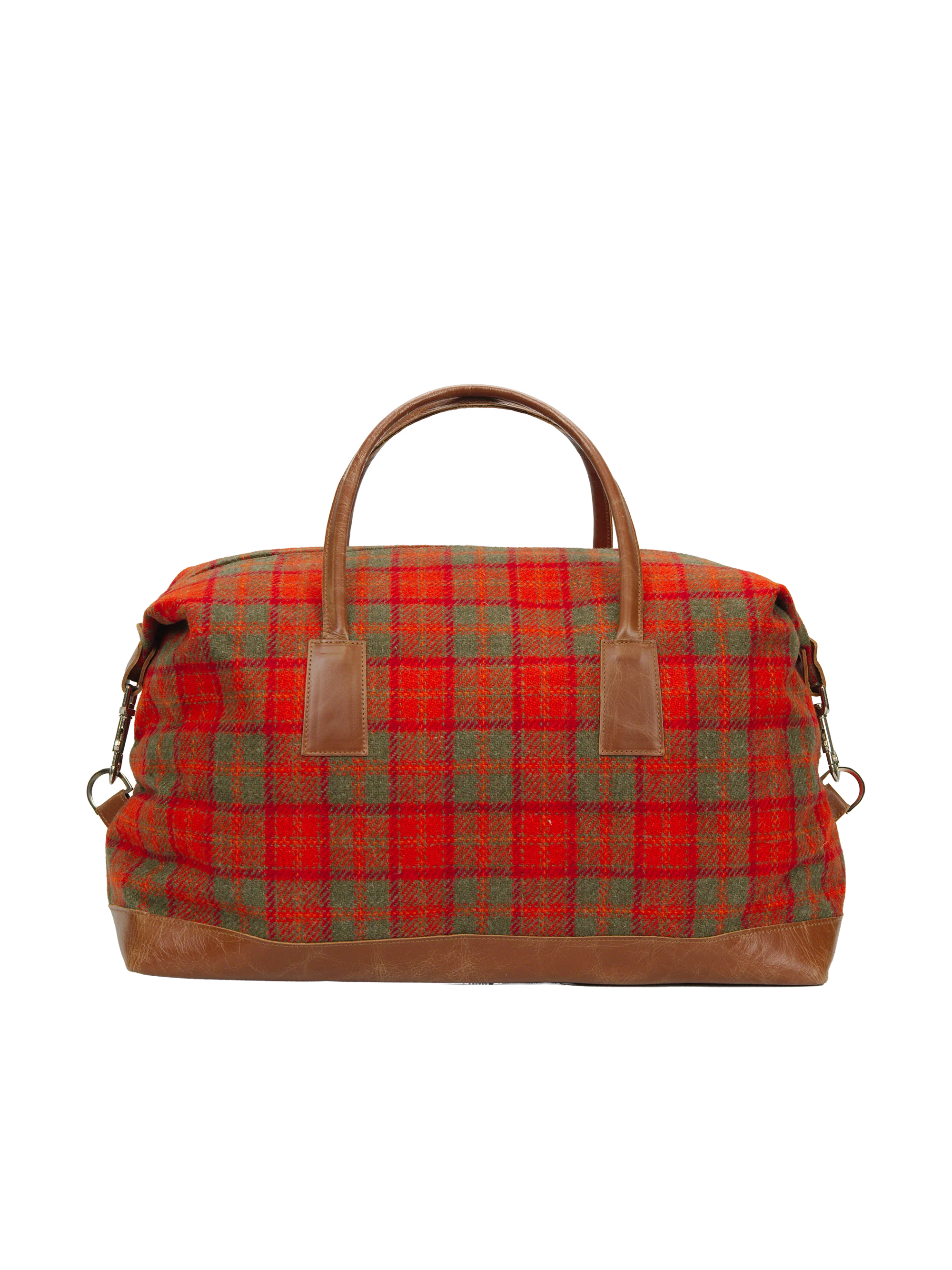 Harris Tweed Luggage Bag - A083 (Tan Leather) - Image 4