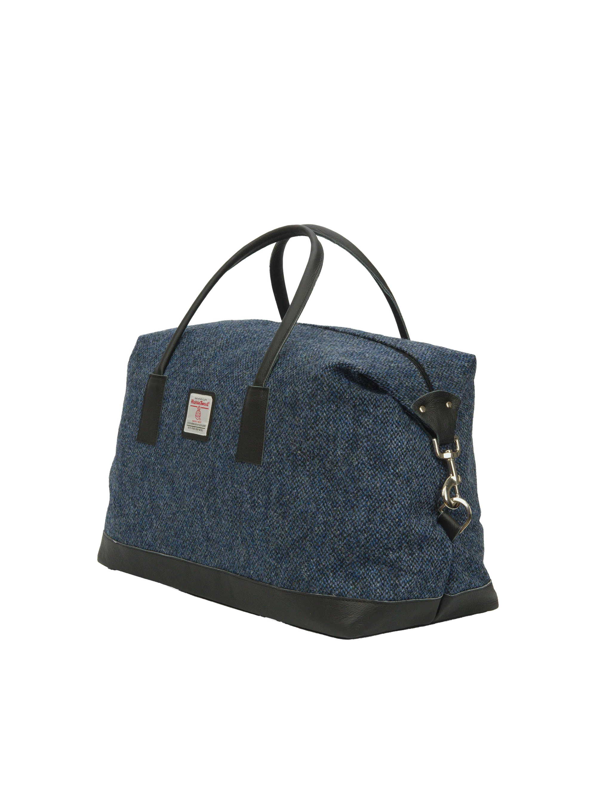 Harris Tweed Luggage Bag - BC4 (Black Leather) - Image 3