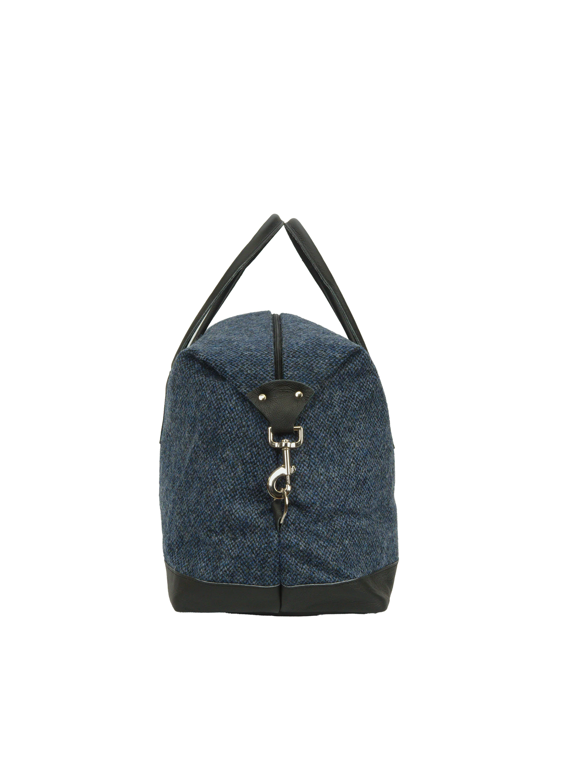 Harris Tweed Luggage Bag - BC4 (Black Leather) - Image 4