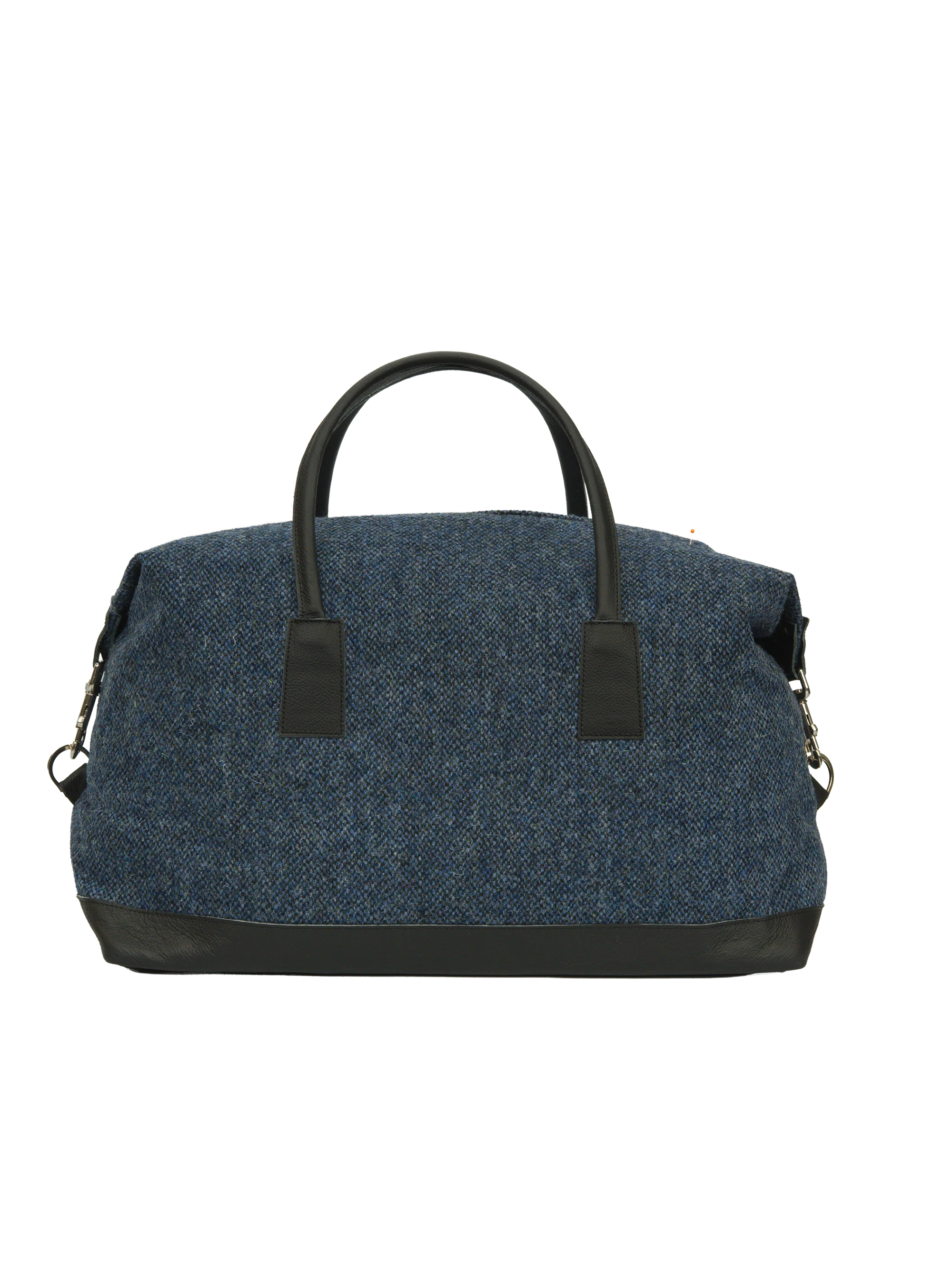 Harris Tweed Luggage Bag - BC4 (Black Leather) - Image 5