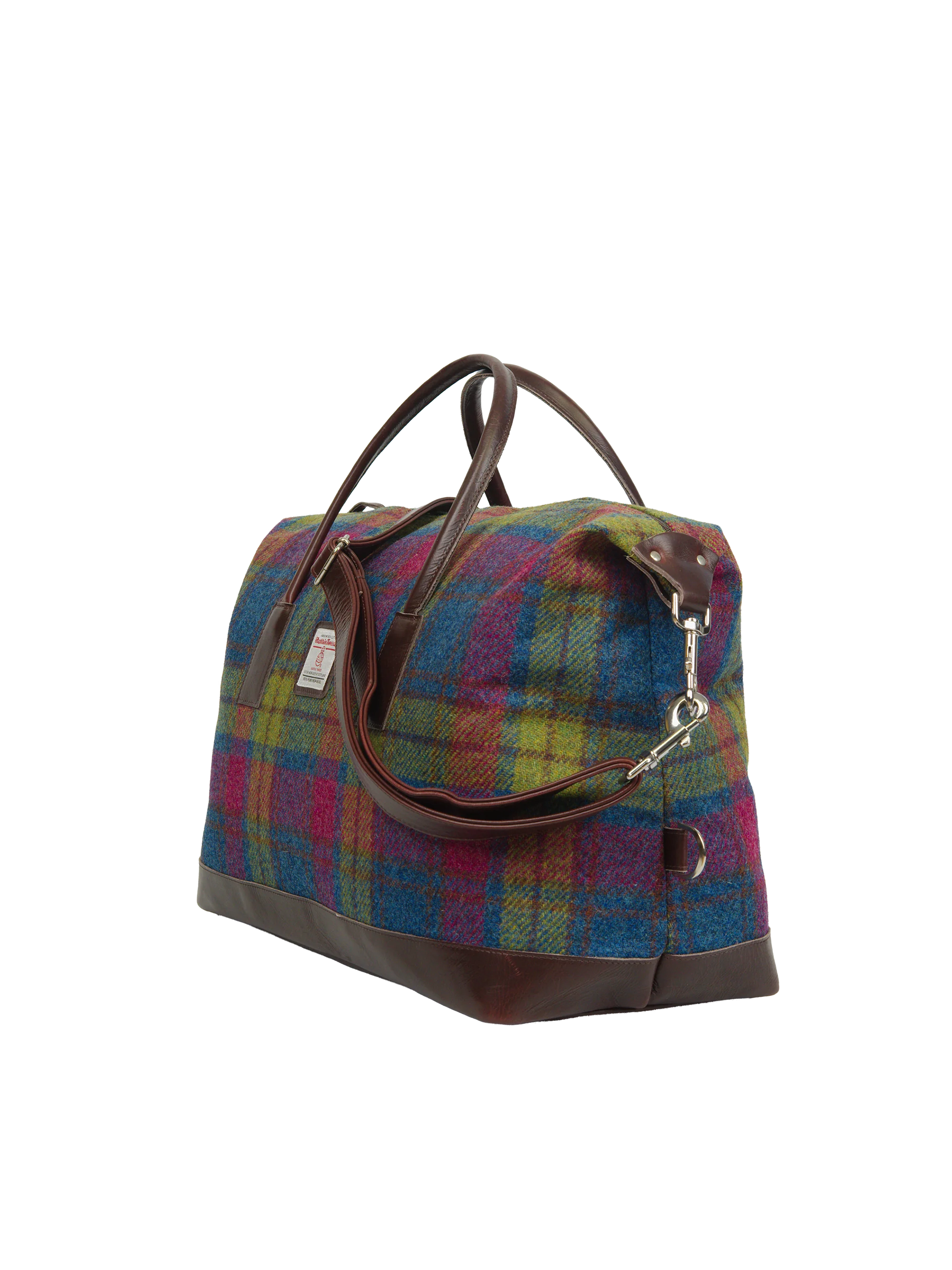 Harris Tweed Luggage Bag - A0195 (Brown Leather) - Image 2