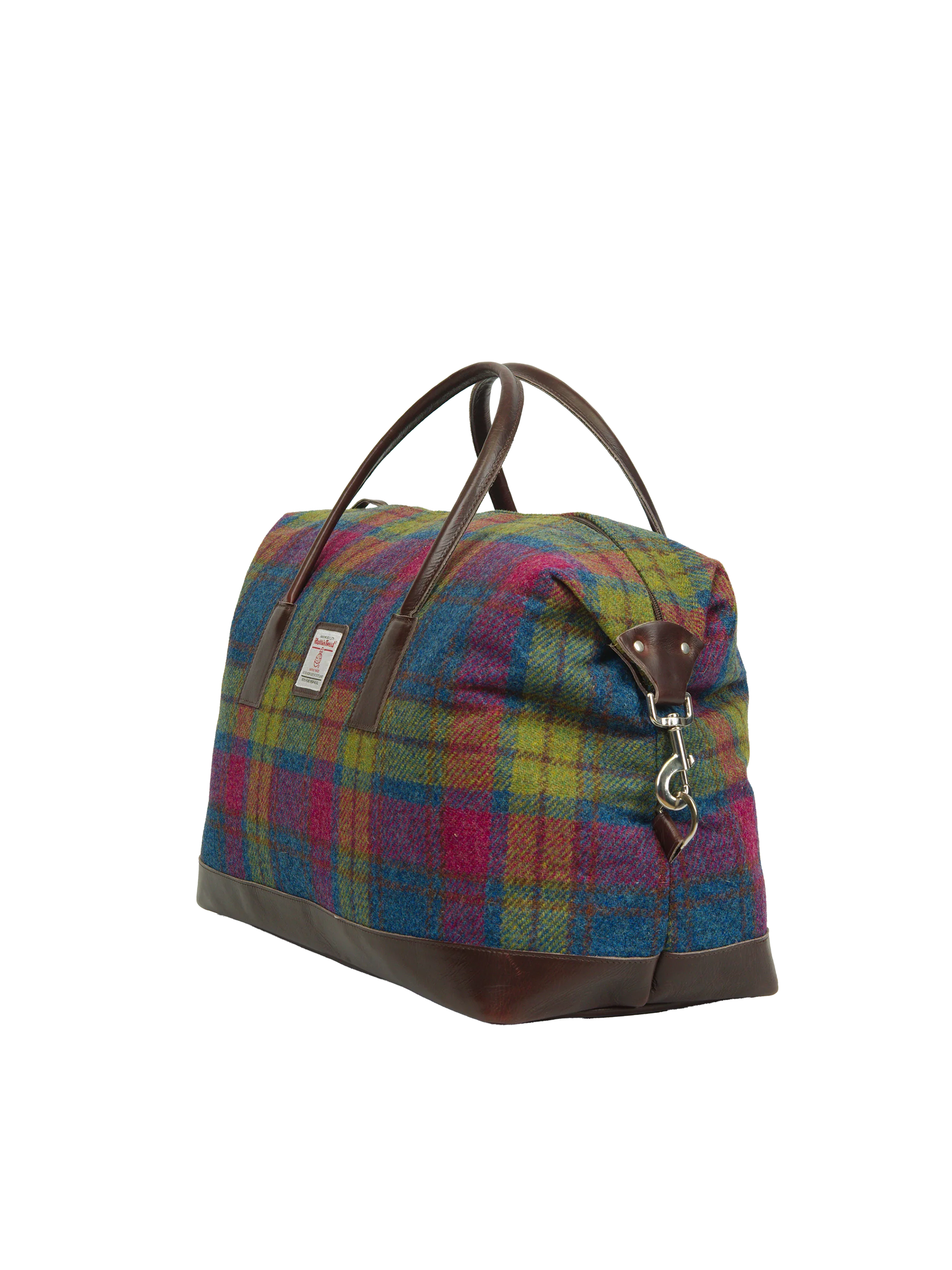 Harris Tweed Luggage Bag - A0195 (Brown Leather) - Image 3