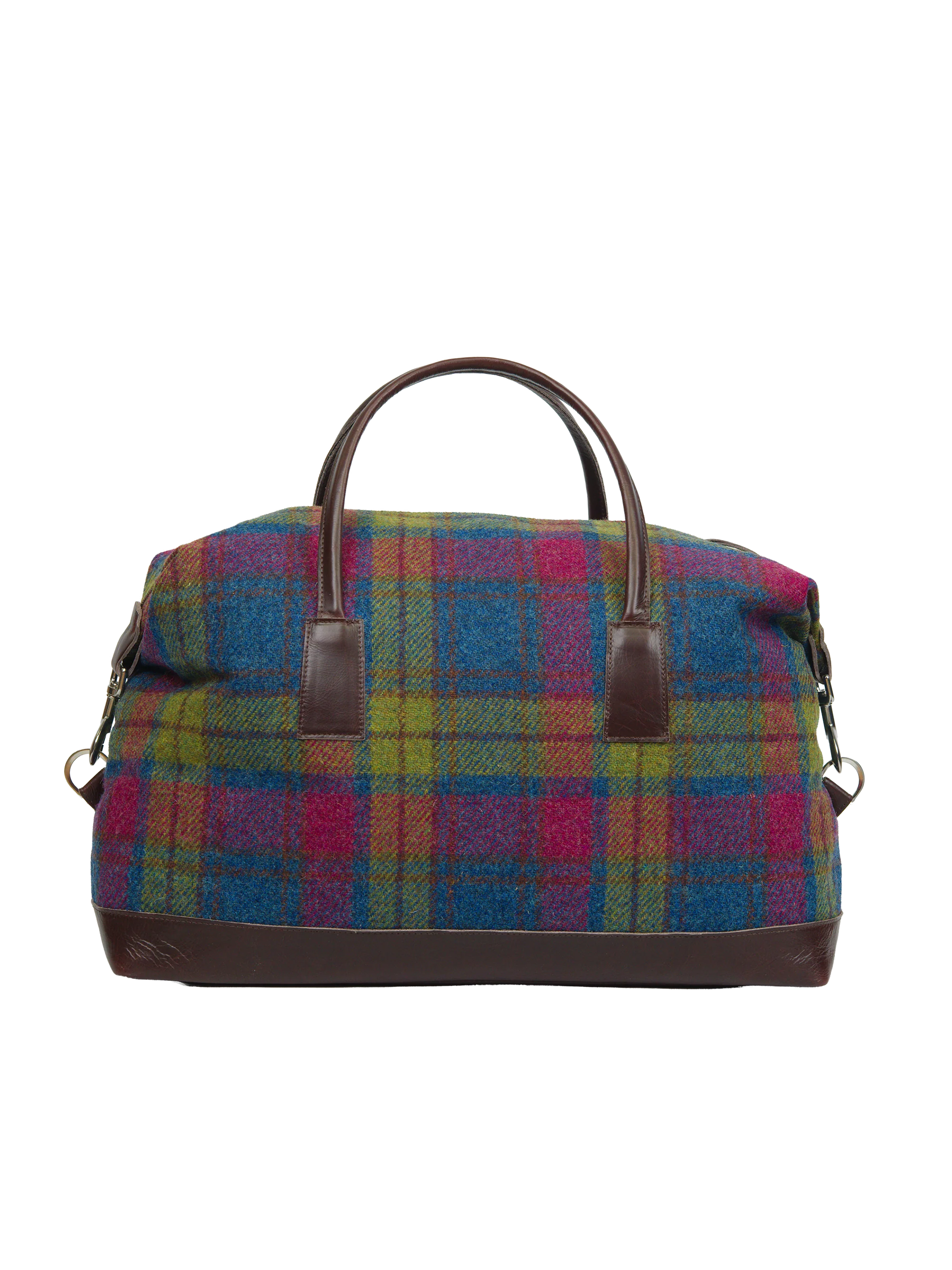 Harris Tweed Luggage Bag - A0195 (Brown Leather) - Image 5