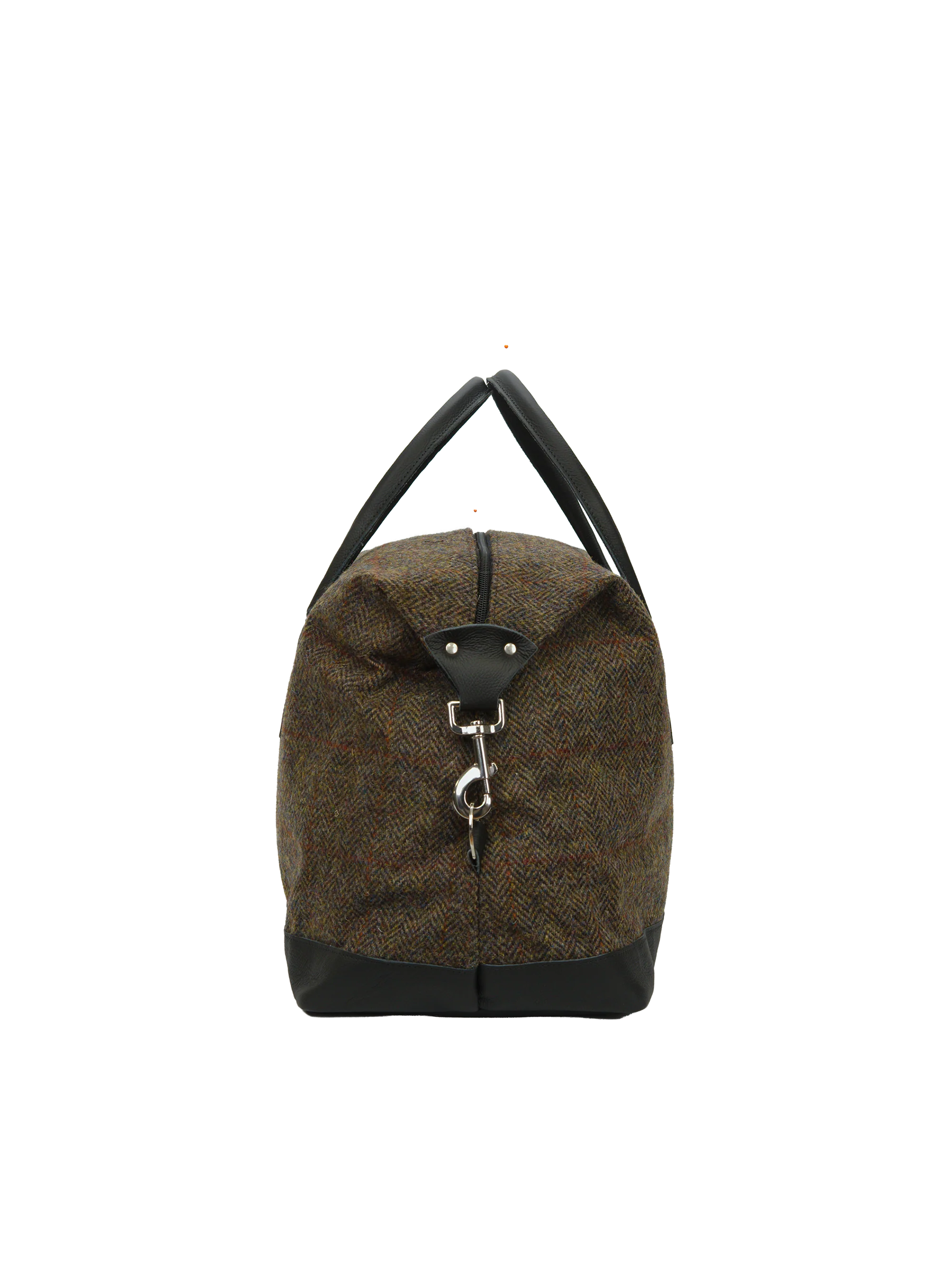 Harris Tweed Luggage Bag - HB40 (Black Leather) - Image 4