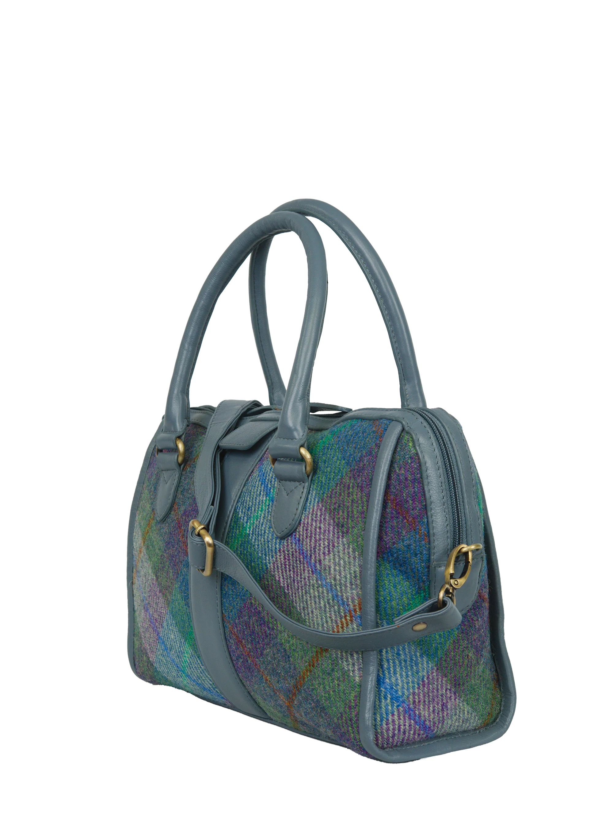 Harris Tweed Maraig Bag - A0173 (C) (Blue) - Image 2
