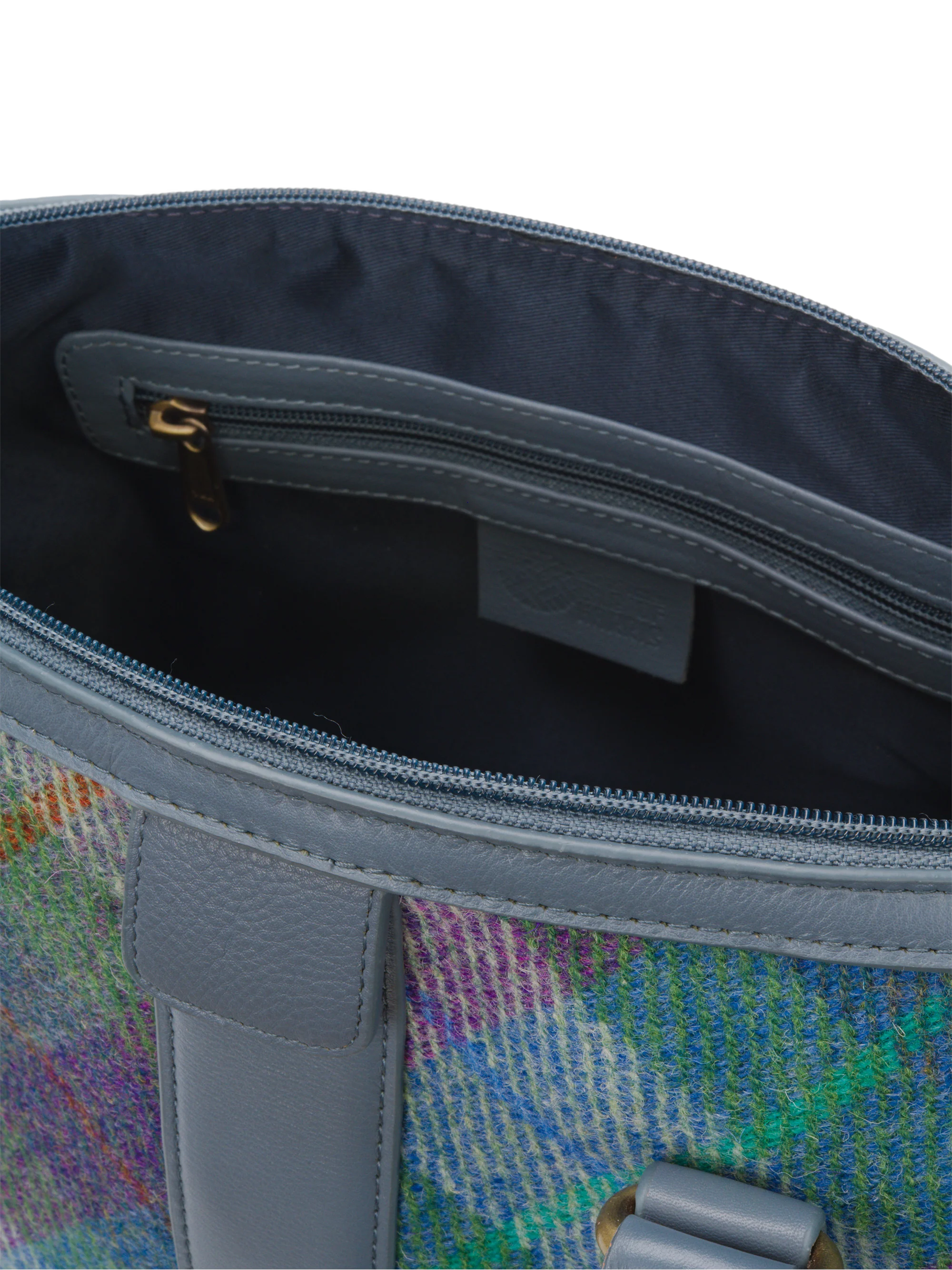 Harris Tweed Maraig Bag - A0173 (C) (Blue) - Image 6