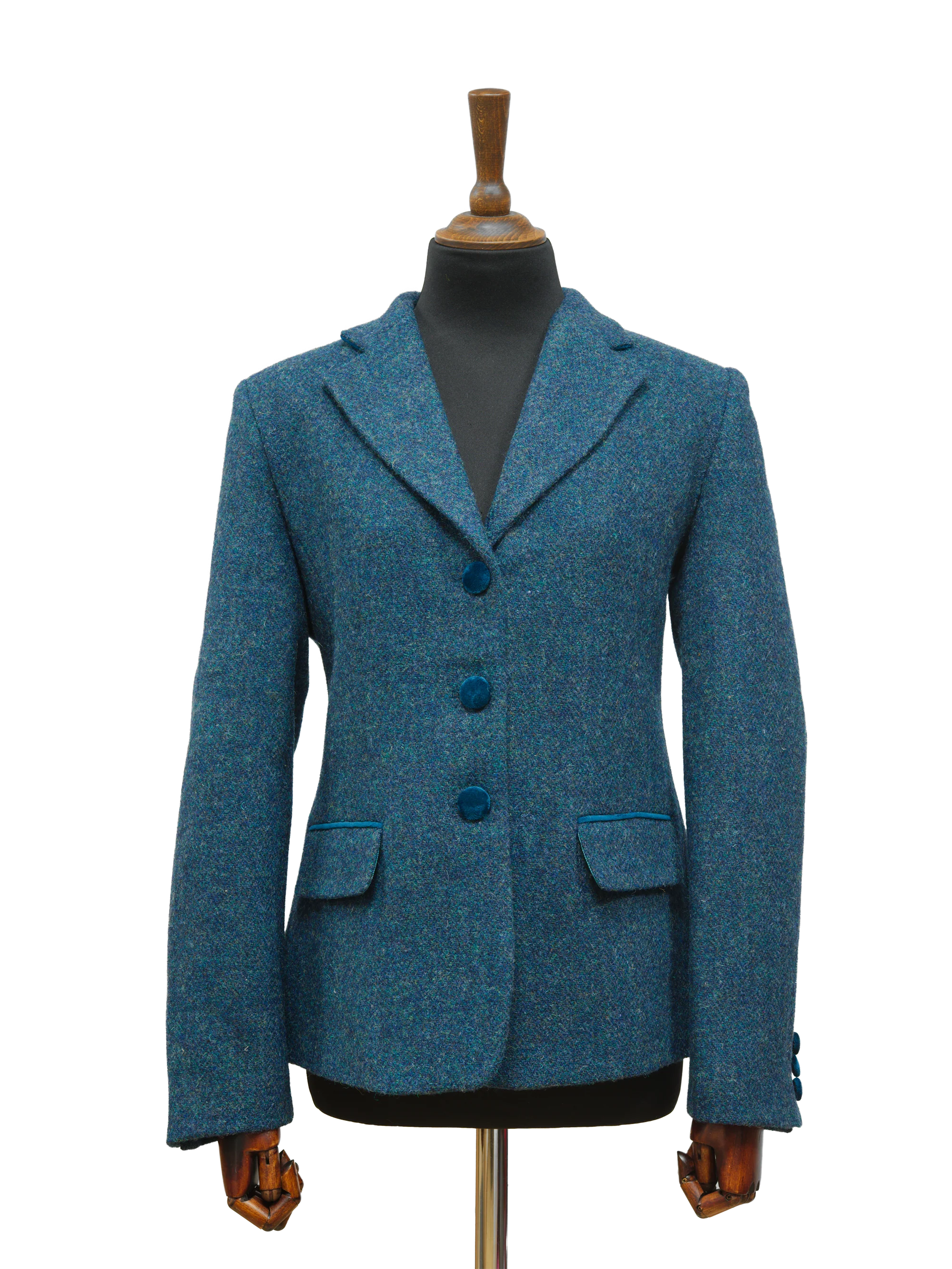 Harris Tweed Melanie Jacket - Blue Mix Herringbone