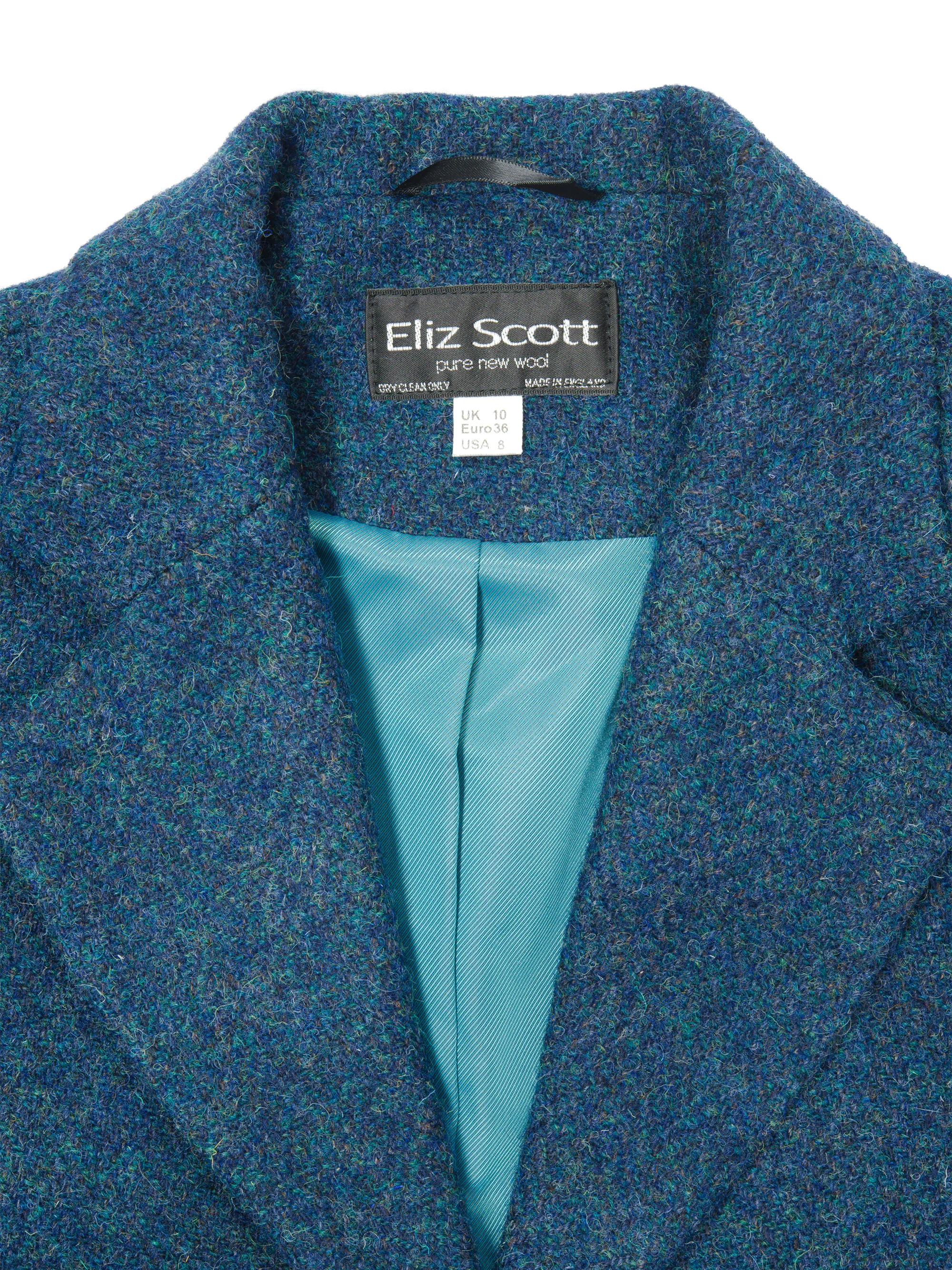 Harris Tweed Melanie Jacket - Blue Mix Herringbone - Image 2
