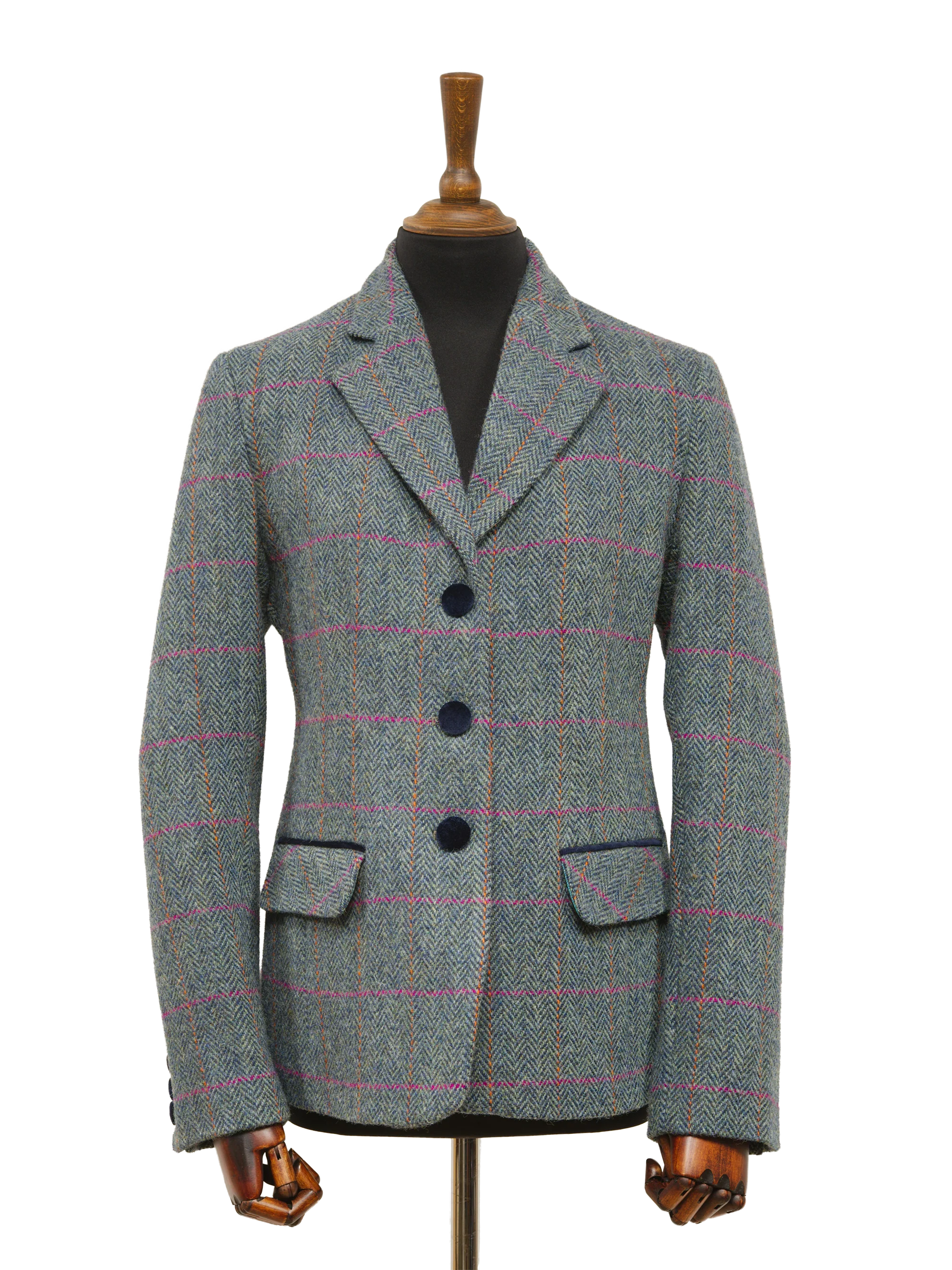 Harris Tweed Melanie Jacket - Turquoise Herringbone
