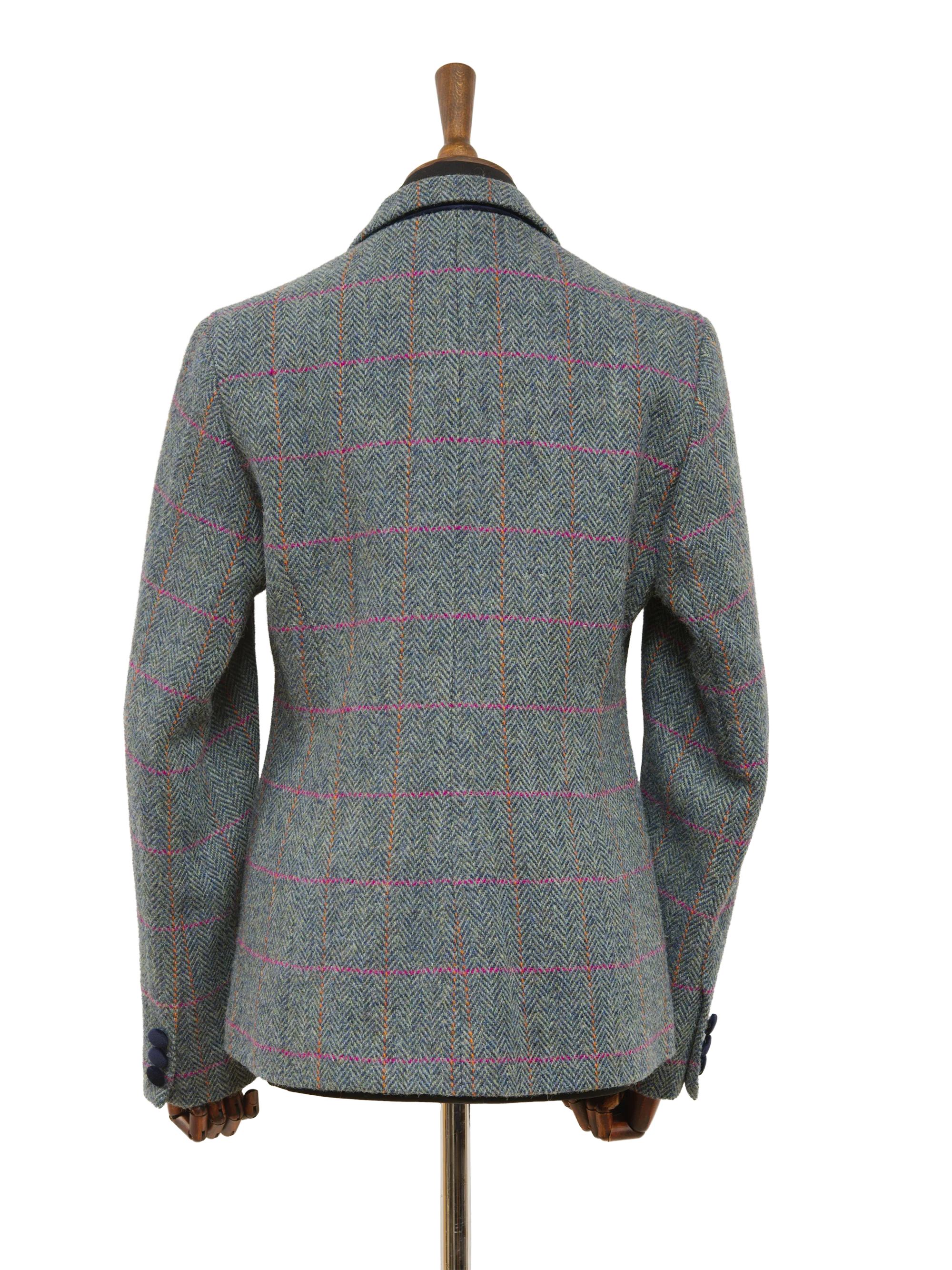 Harris Tweed Melanie Jacket - Turquoise Herringbone - Image 4