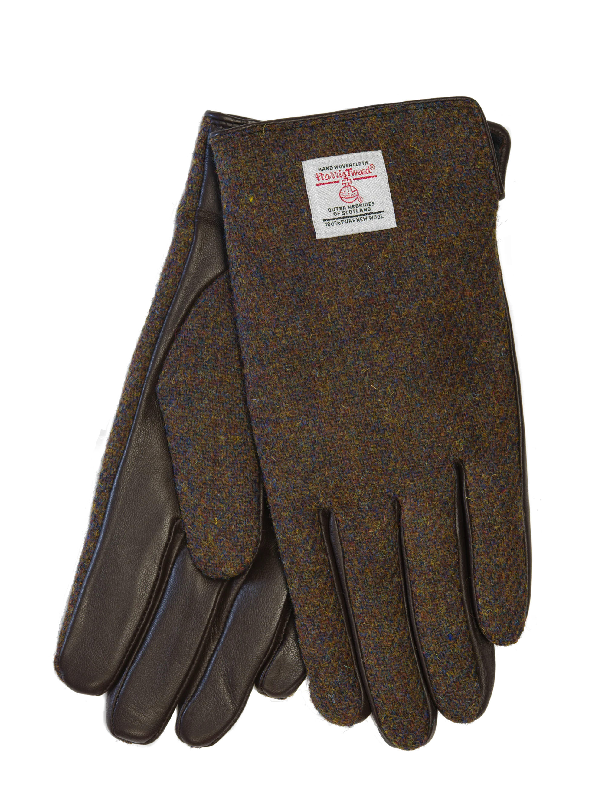 Harris Tweed Men's Gloves - Brown Mix (HH)