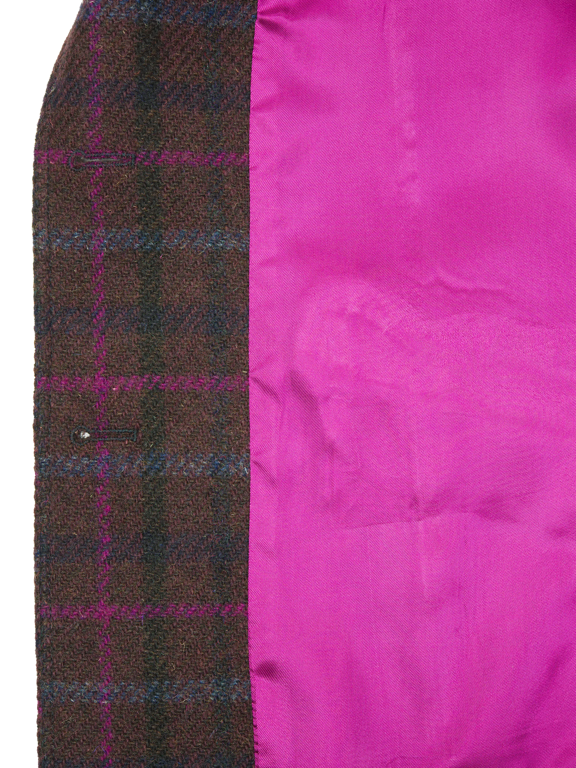 Harris Tweed Millie Jacket - Brown/Magenta Multi - Image 6