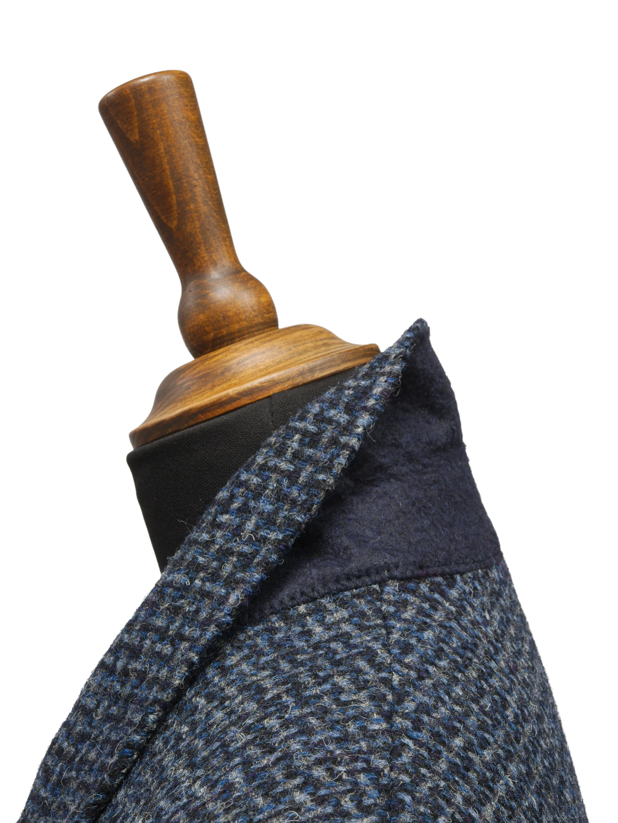 Harris Tweed Millie Jacket - Navy Mix Basket Weave Check - Image 5