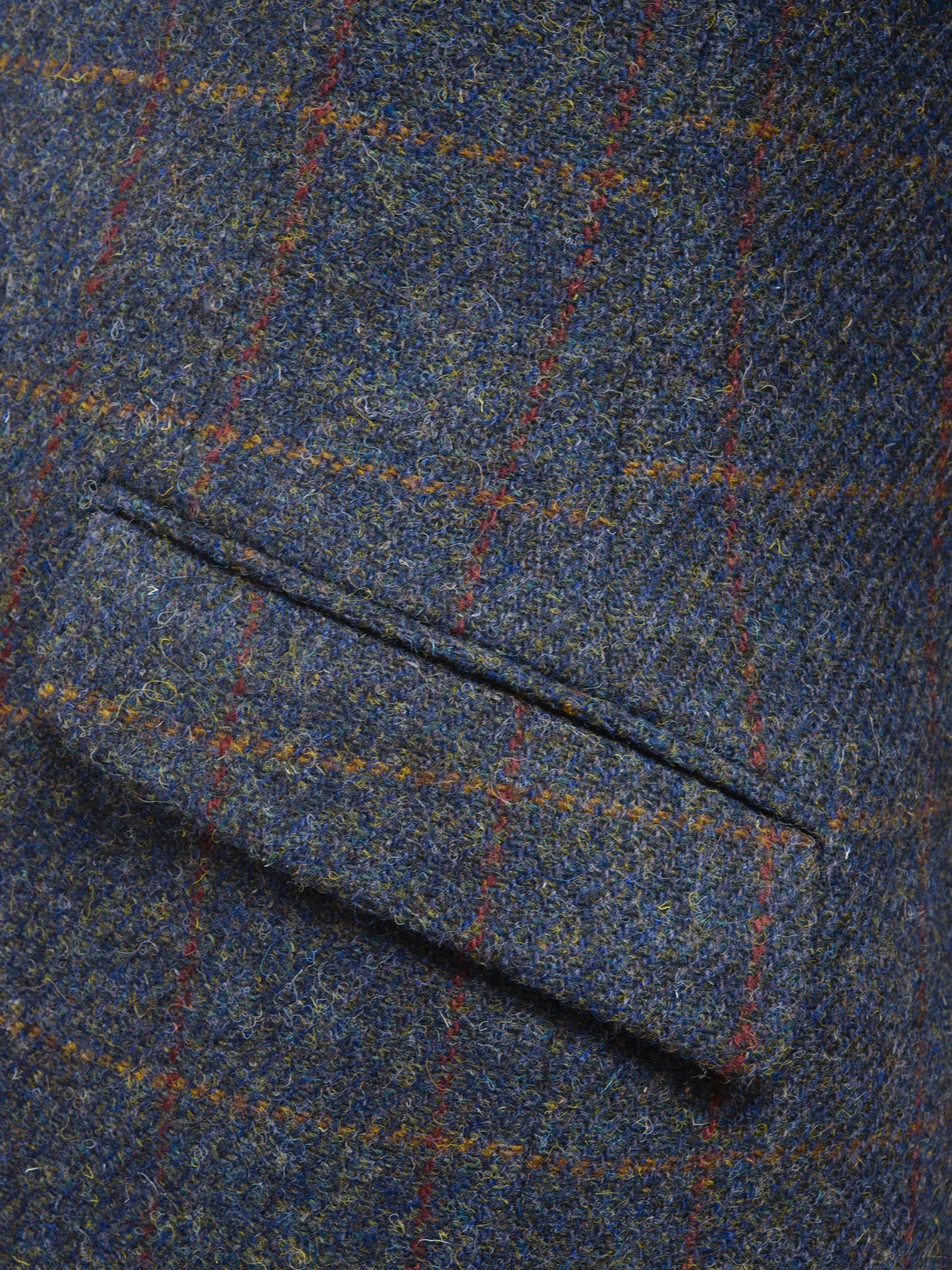 Harris Tweed Patrick Jacket - Blue Multi - Image 4