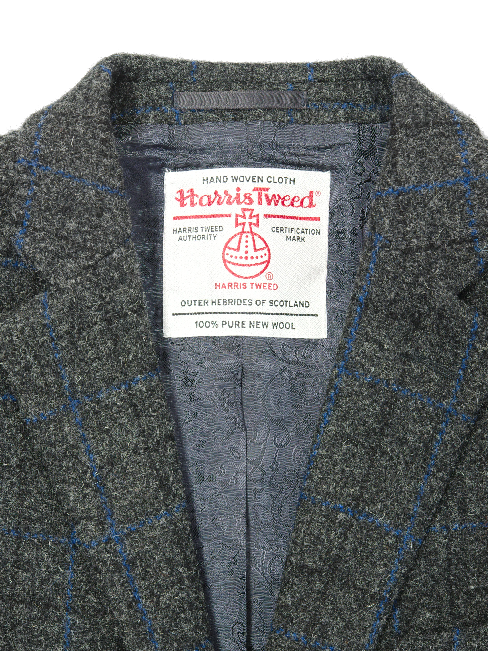 Harris Tweed Patrick Jacket - Grey Windowpane - Image 2