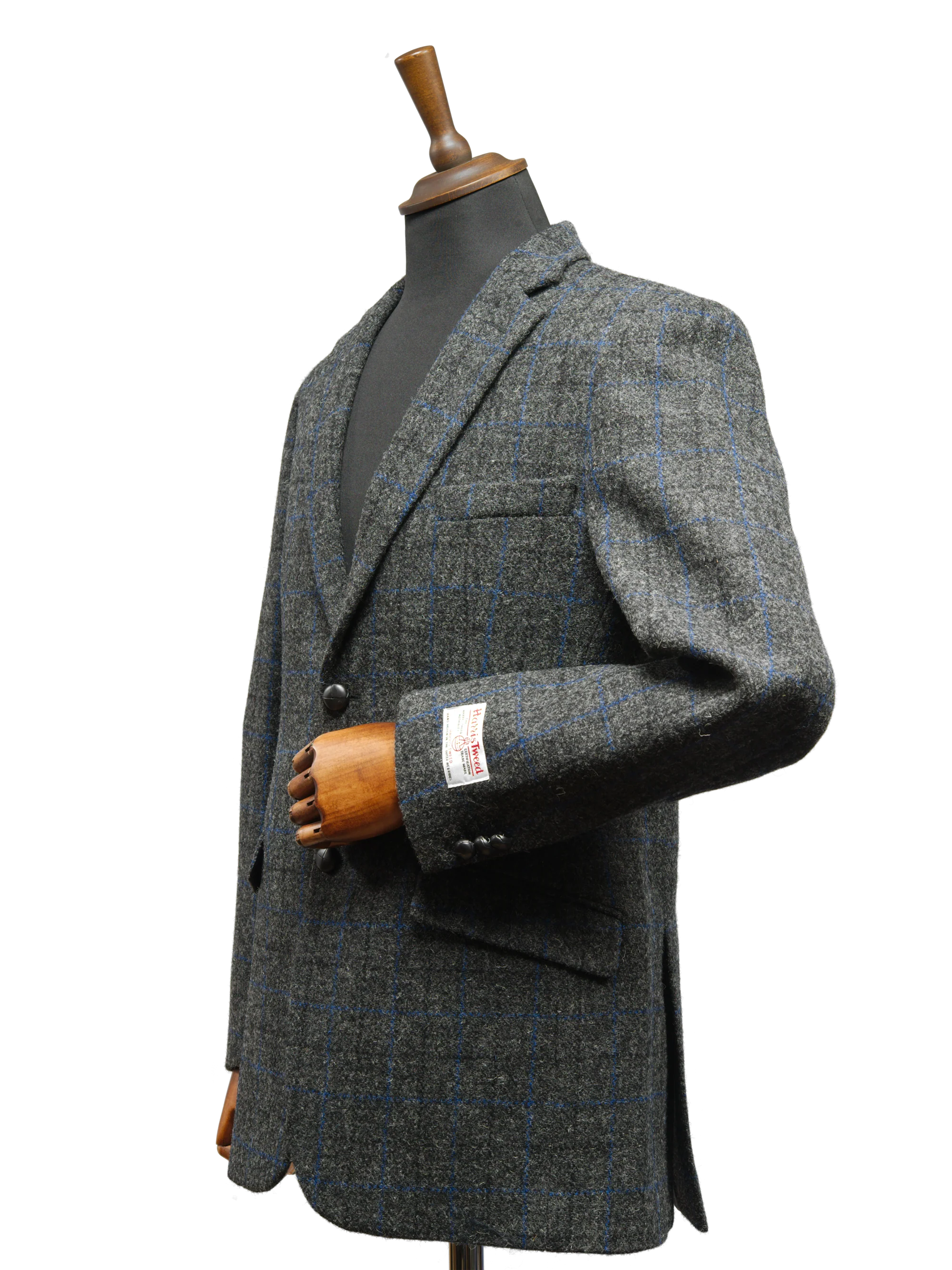 Harris Tweed Patrick Jacket - Grey Windowpane - Image 3