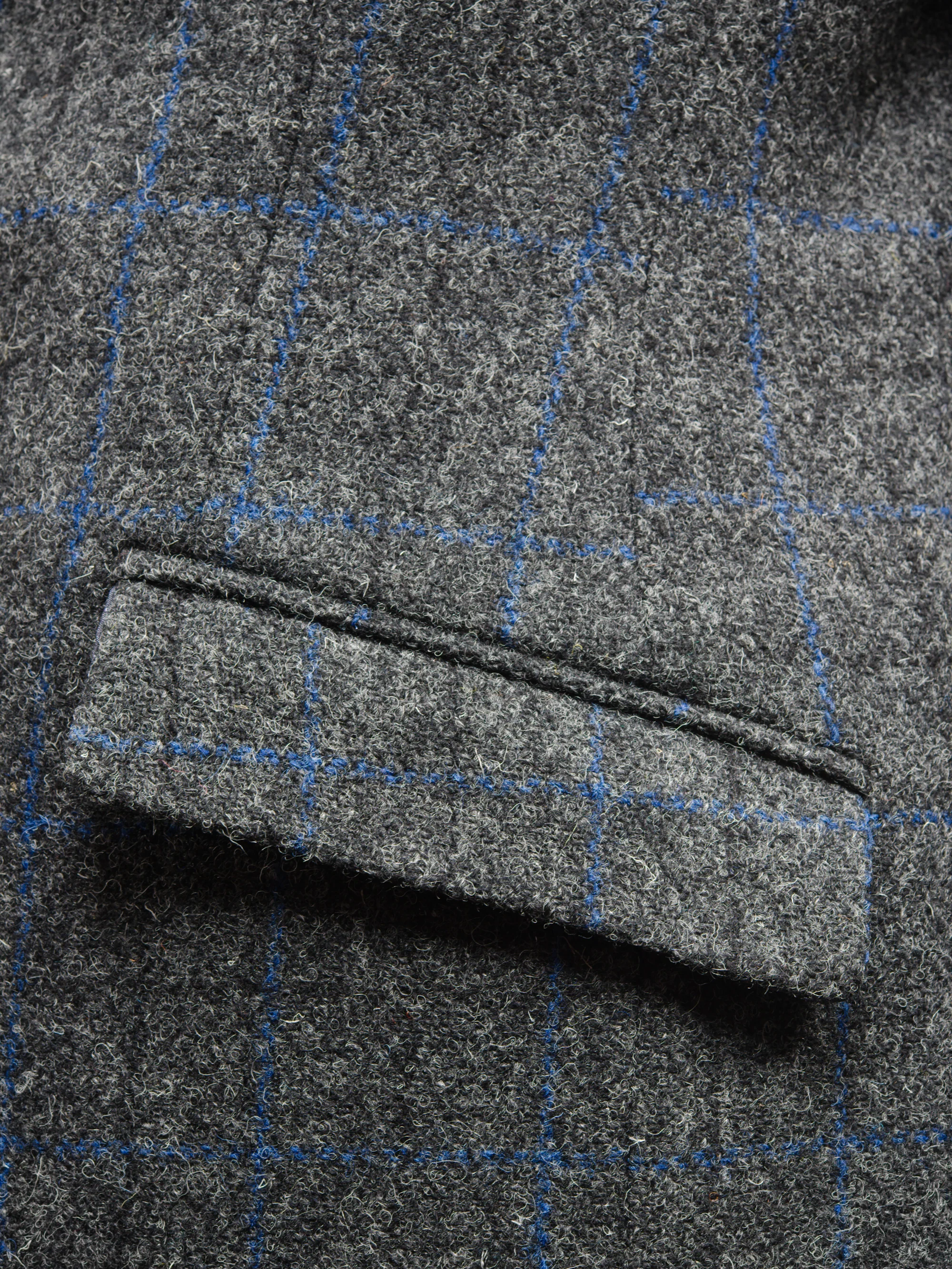 Harris Tweed Patrick Jacket - Grey Windowpane - Image 5