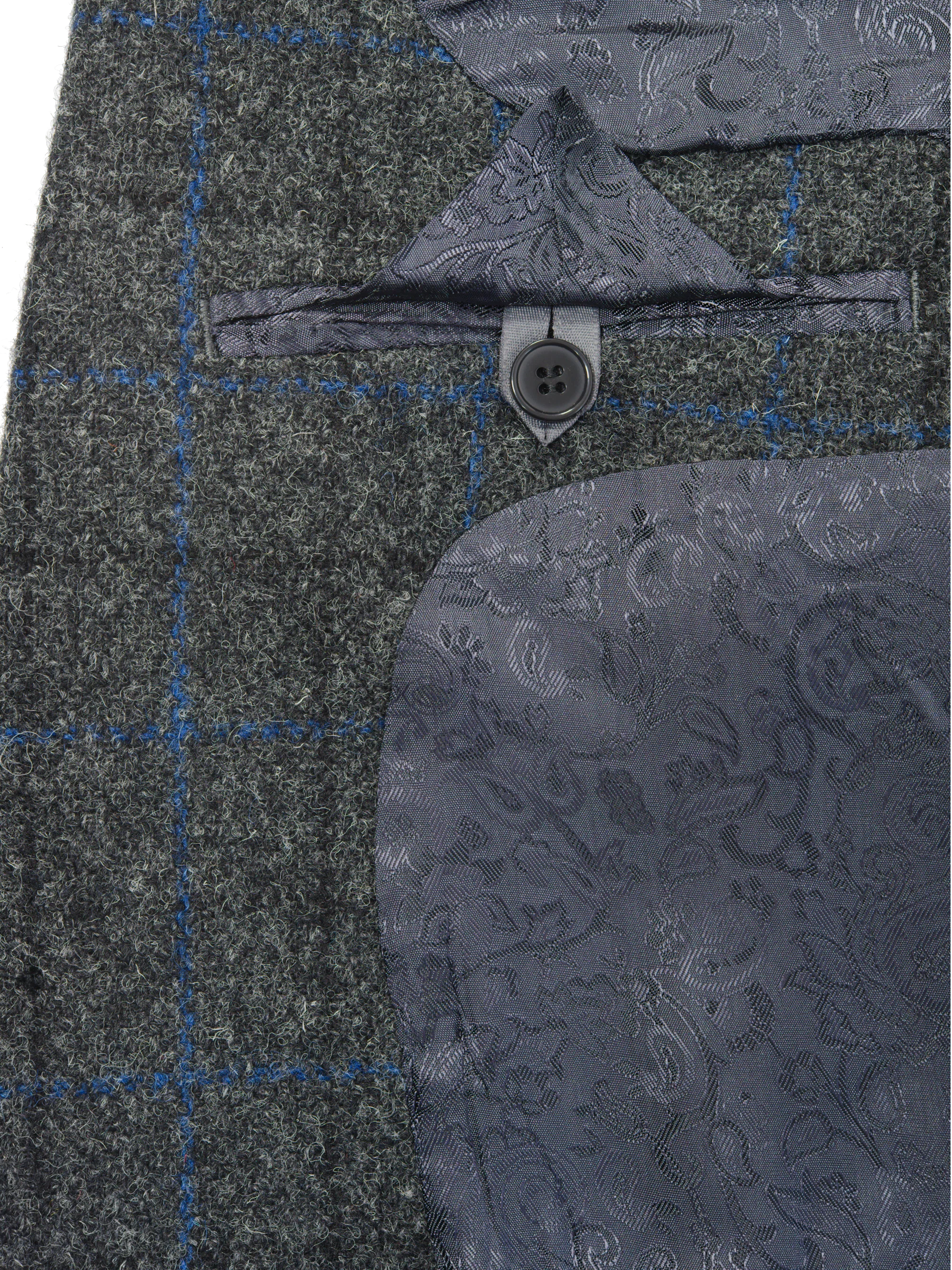 Harris Tweed Patrick Jacket - Grey Windowpane - Image 8