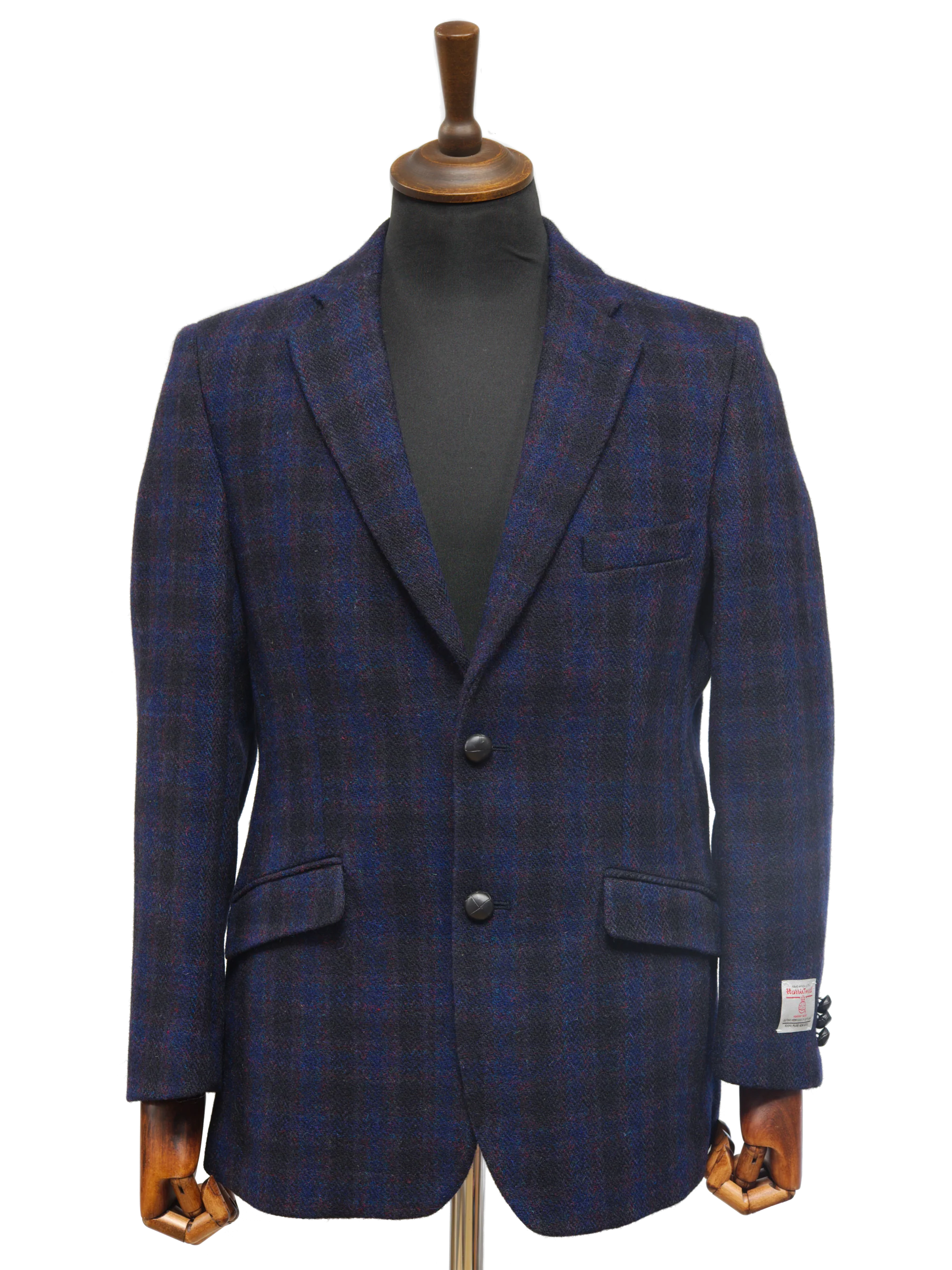 Harris Tweed Patrick Jacket - Navy Block Check