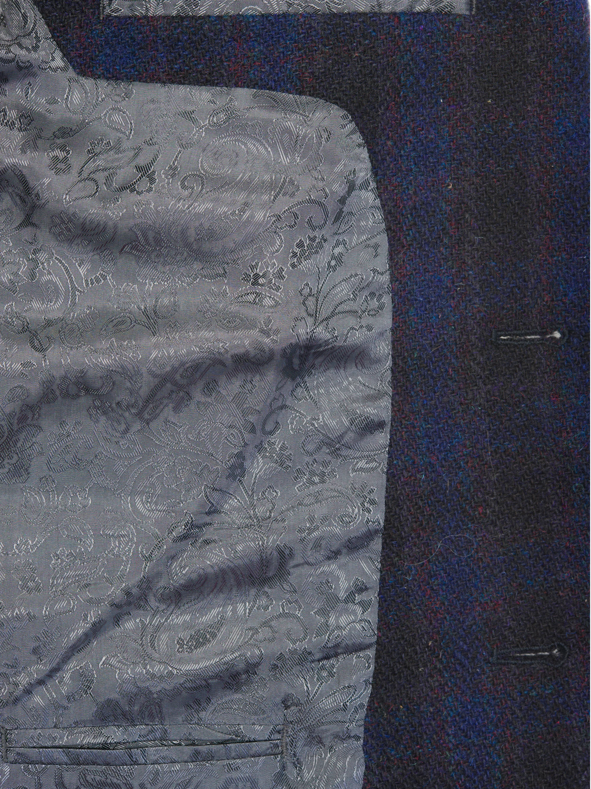 Harris Tweed Patrick Jacket - Navy Block Check - Image 10
