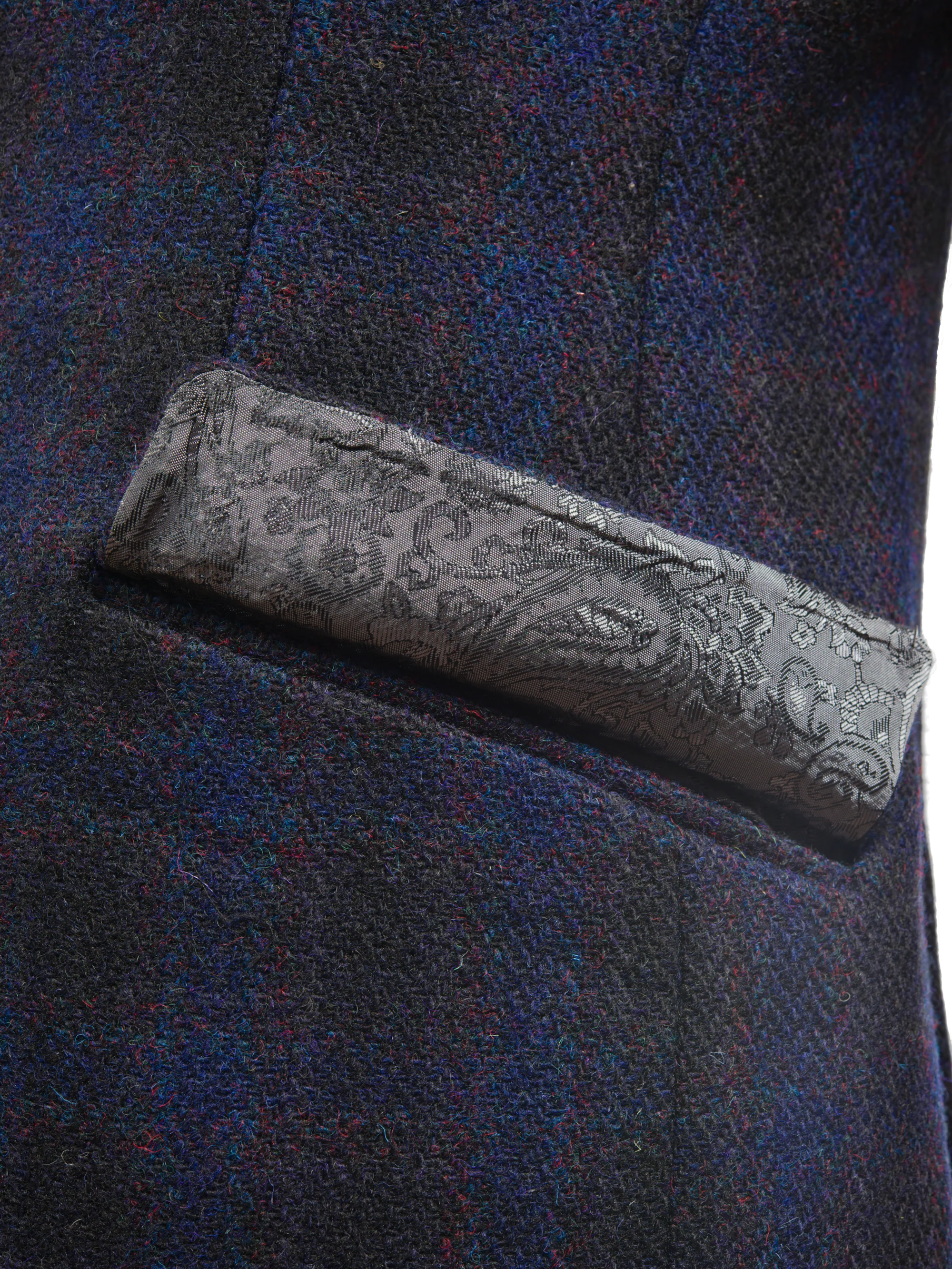 Harris Tweed Patrick Jacket - Navy Block Check - Image 7
