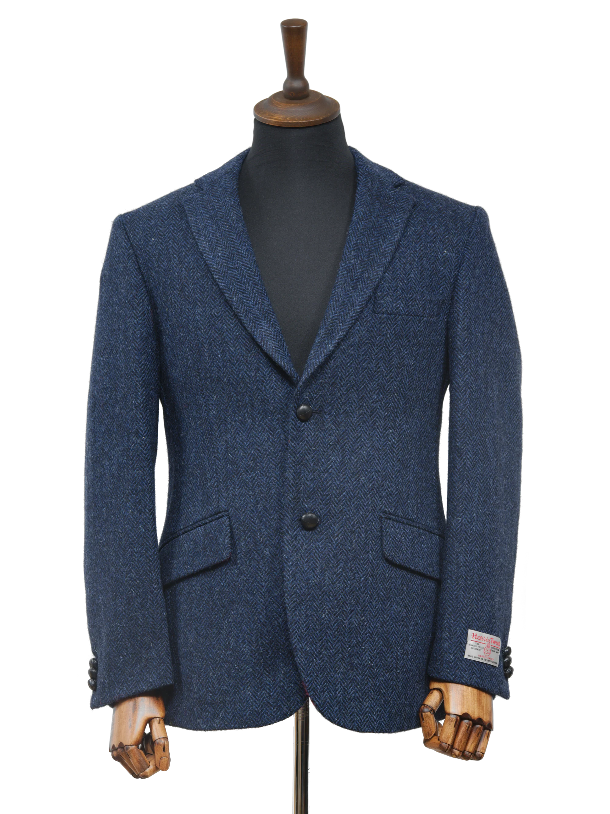 Harris Tweed Patrick Jacket - Navy Herringbone