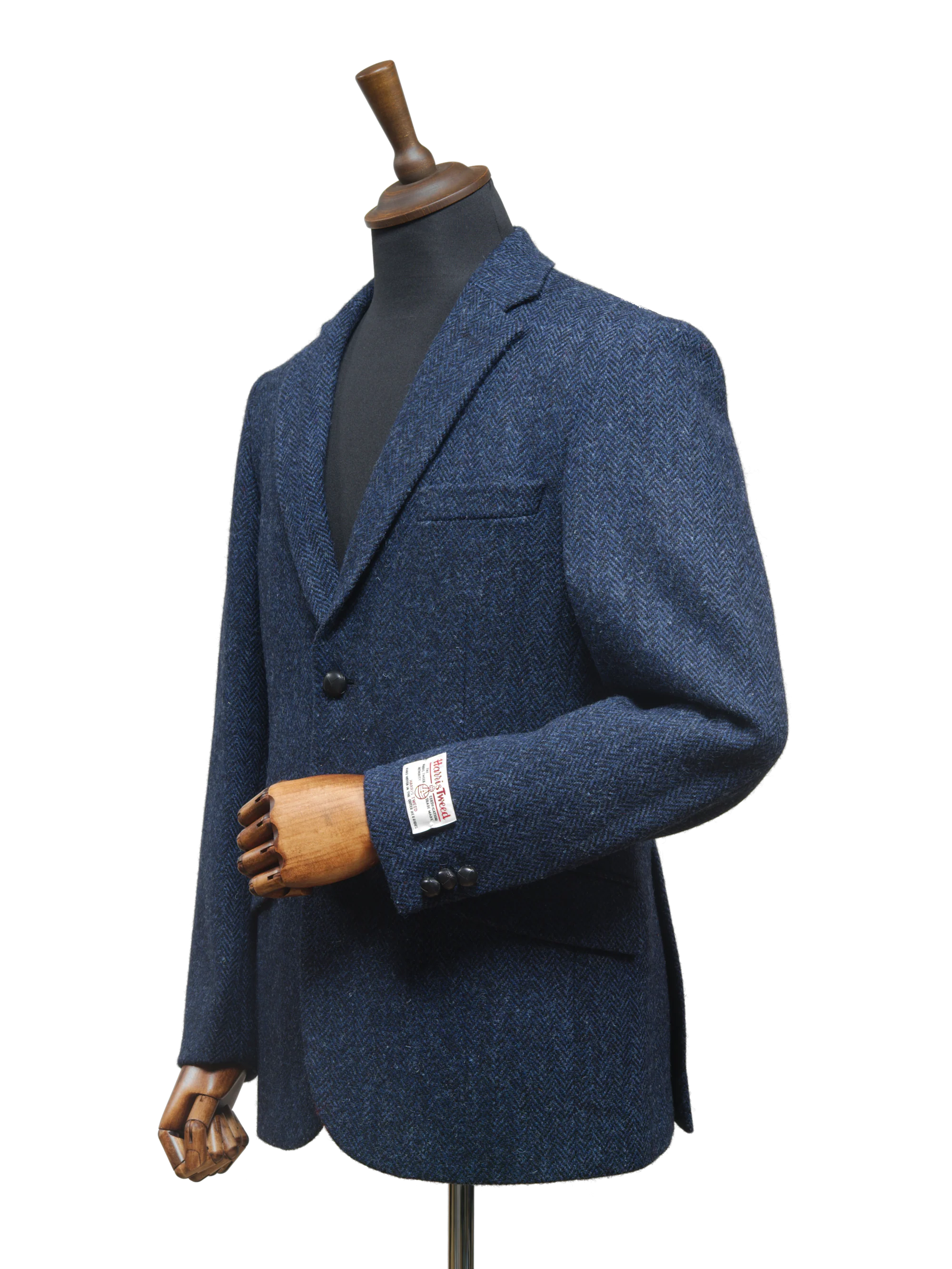 Harris Tweed Patrick Jacket - Navy Herringbone - Image 2