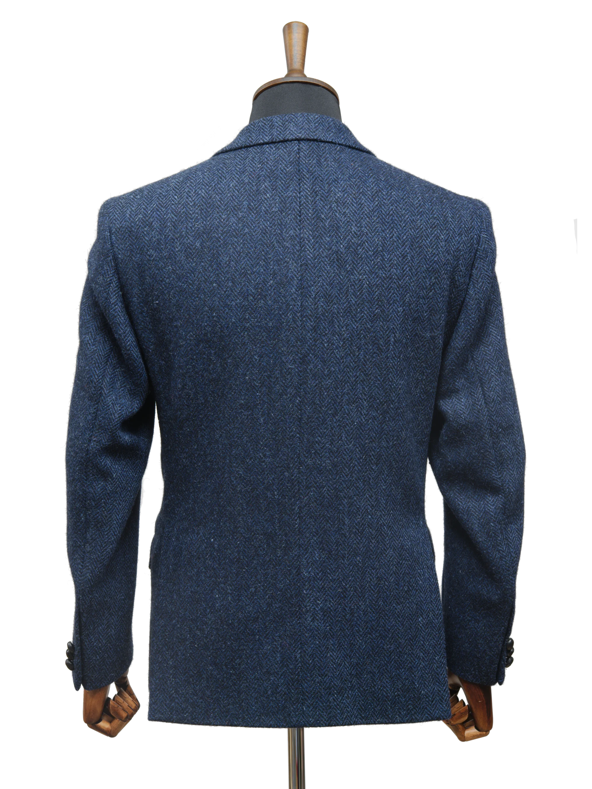 Harris Tweed Patrick Jacket - Navy Herringbone - Image 3