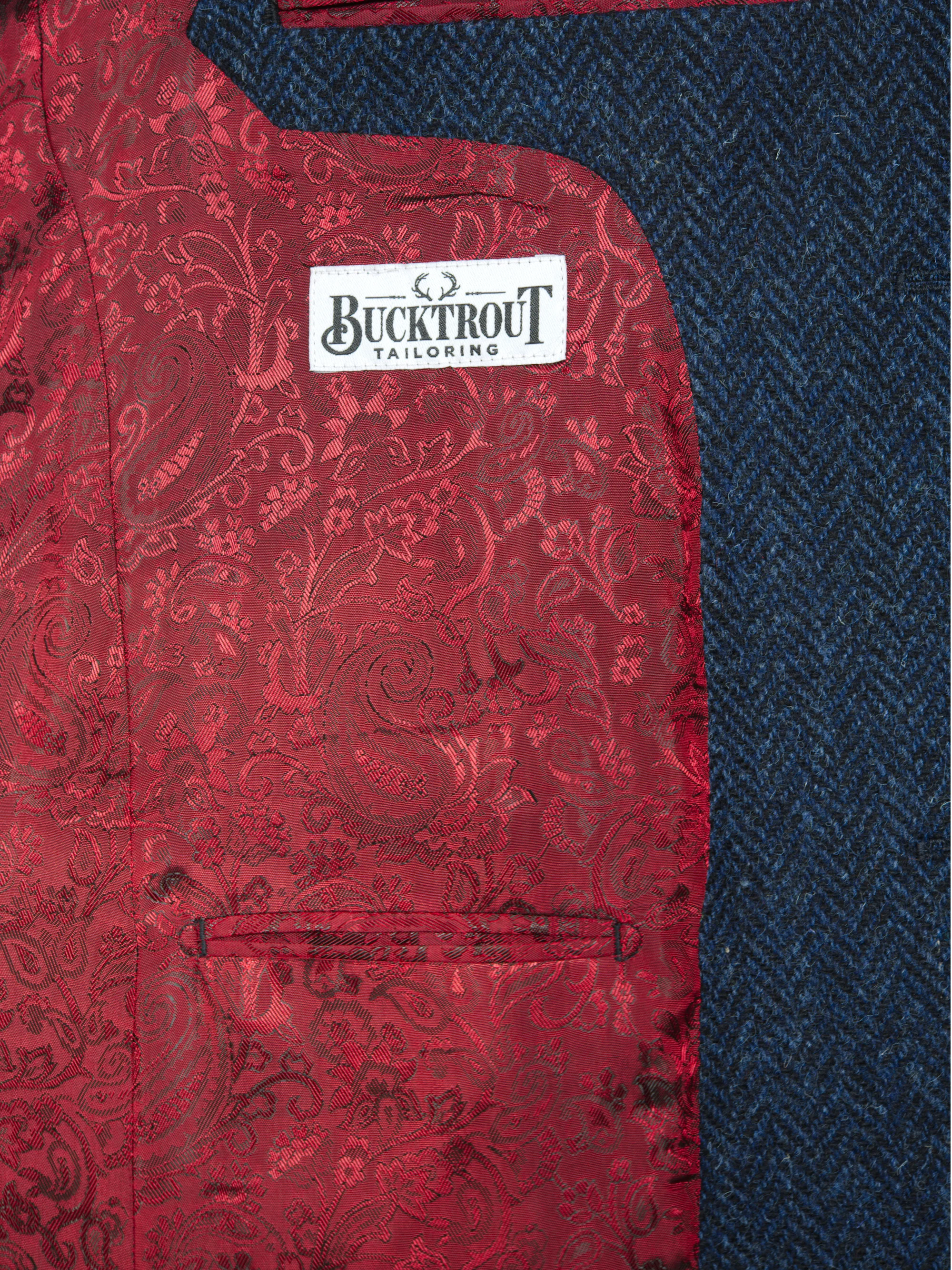 Harris Tweed Patrick Jacket - Navy Herringbone - Image 4