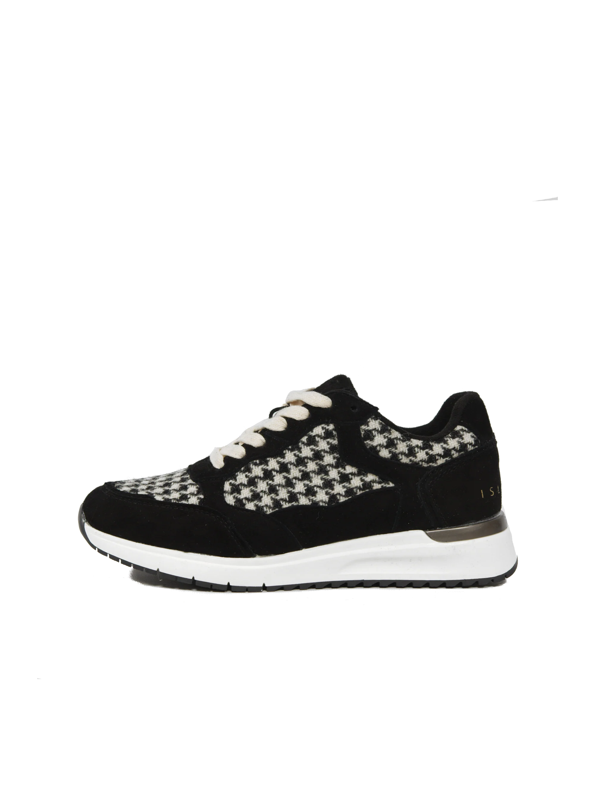 Harris Tweed Rosie Trainers - Black/White Houndstooth - Image 2