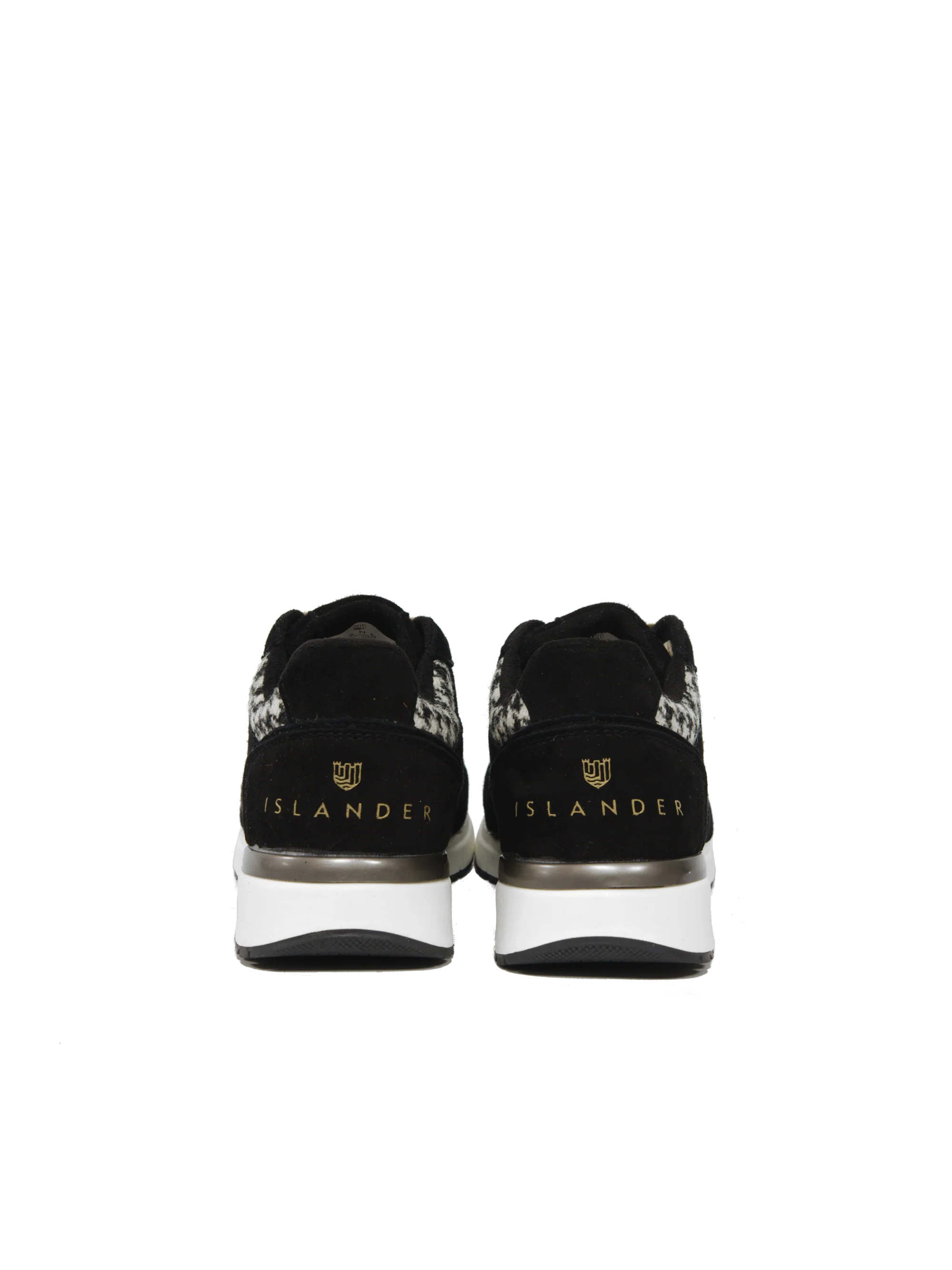 Harris Tweed Rosie Trainers - Black/White Houndstooth - Image 4