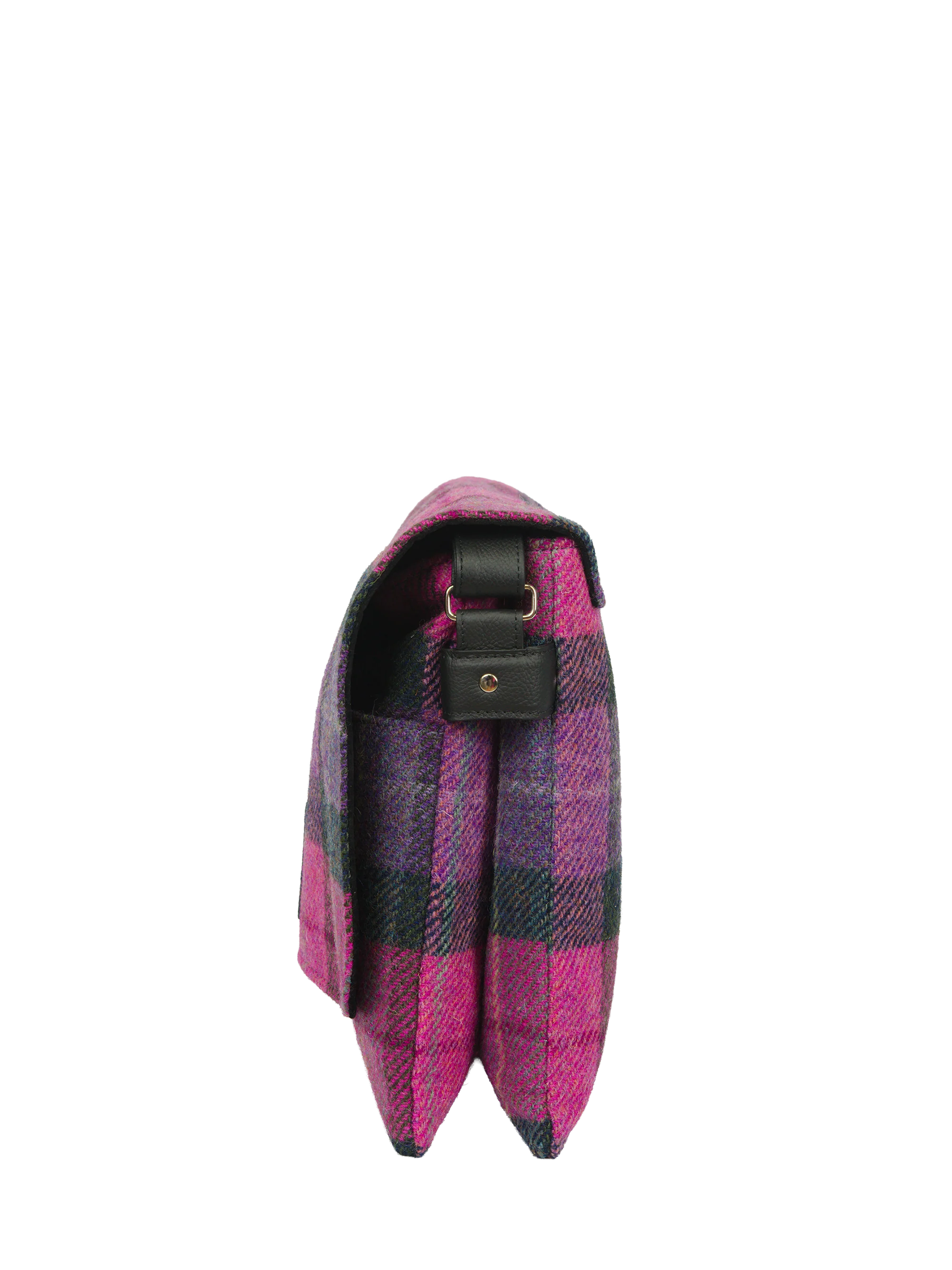 Harris Tweed Scalpay Bag - A0257 (Black Leather) - Image 5