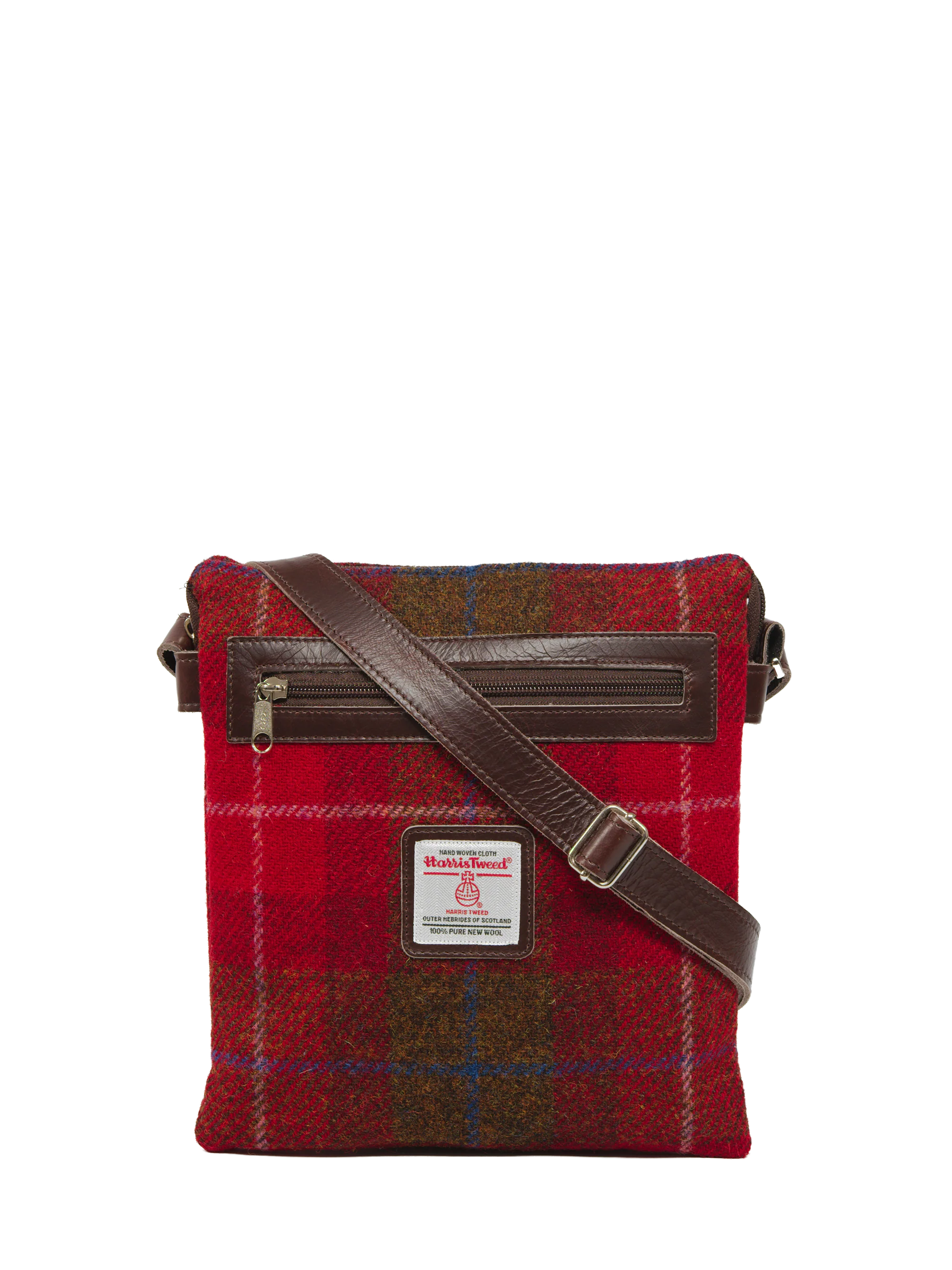 Harris Tweed St Clements Bag - A001 (Brown Leather)