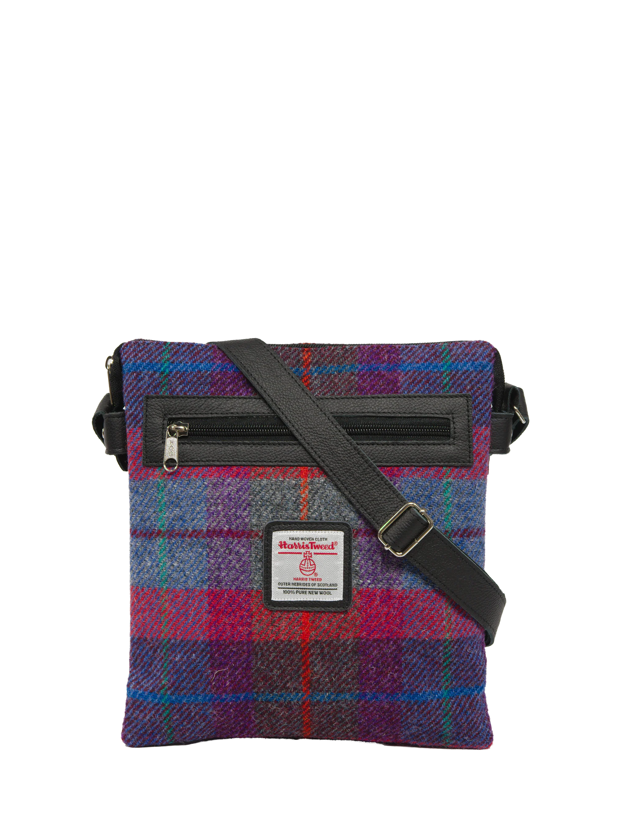 Harris Tweed St Clements Bag - A0115 (Black Leather)