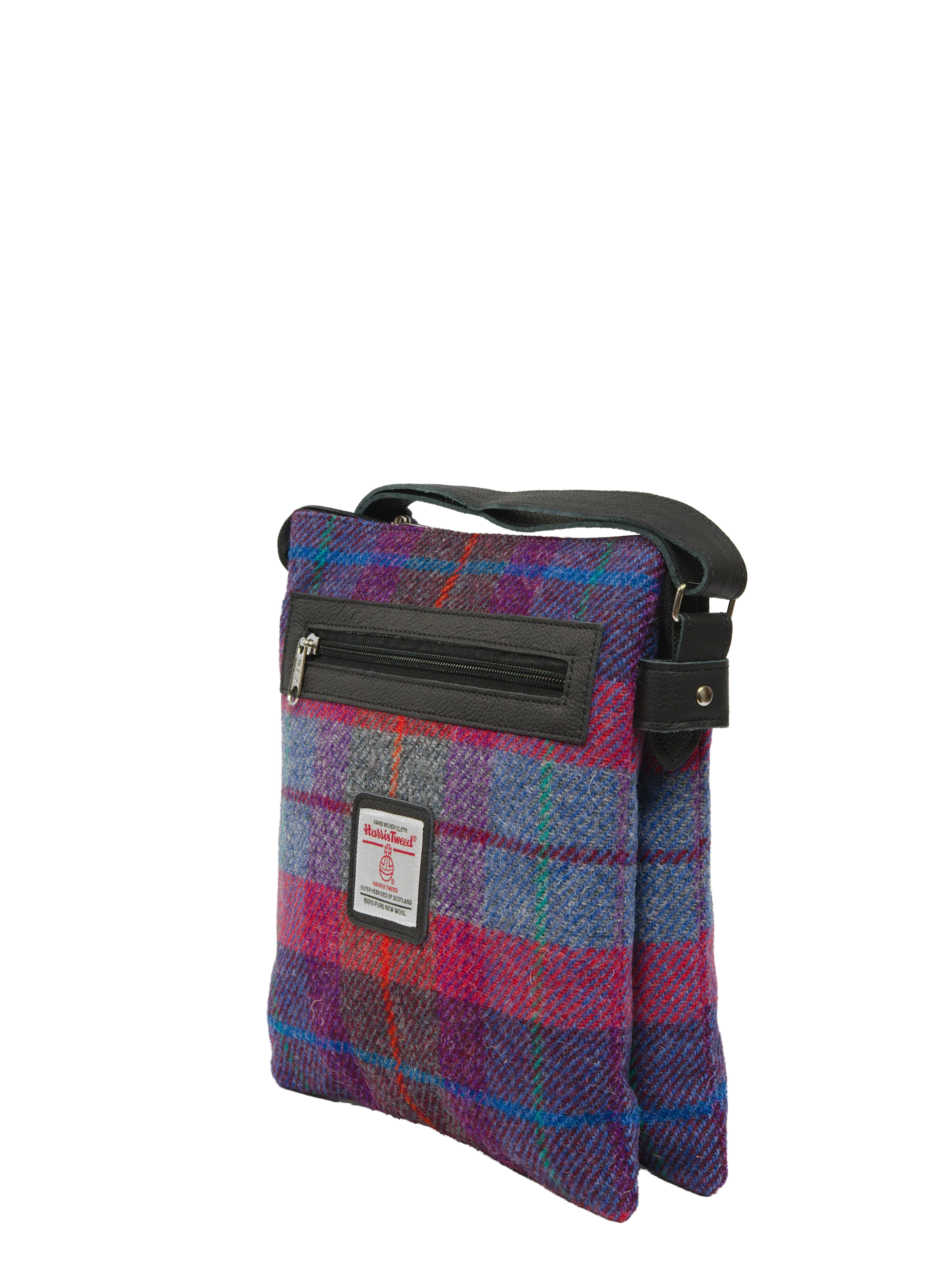 Harris Tweed St Clements Bag - A0115 (Black Leather) - Image 3