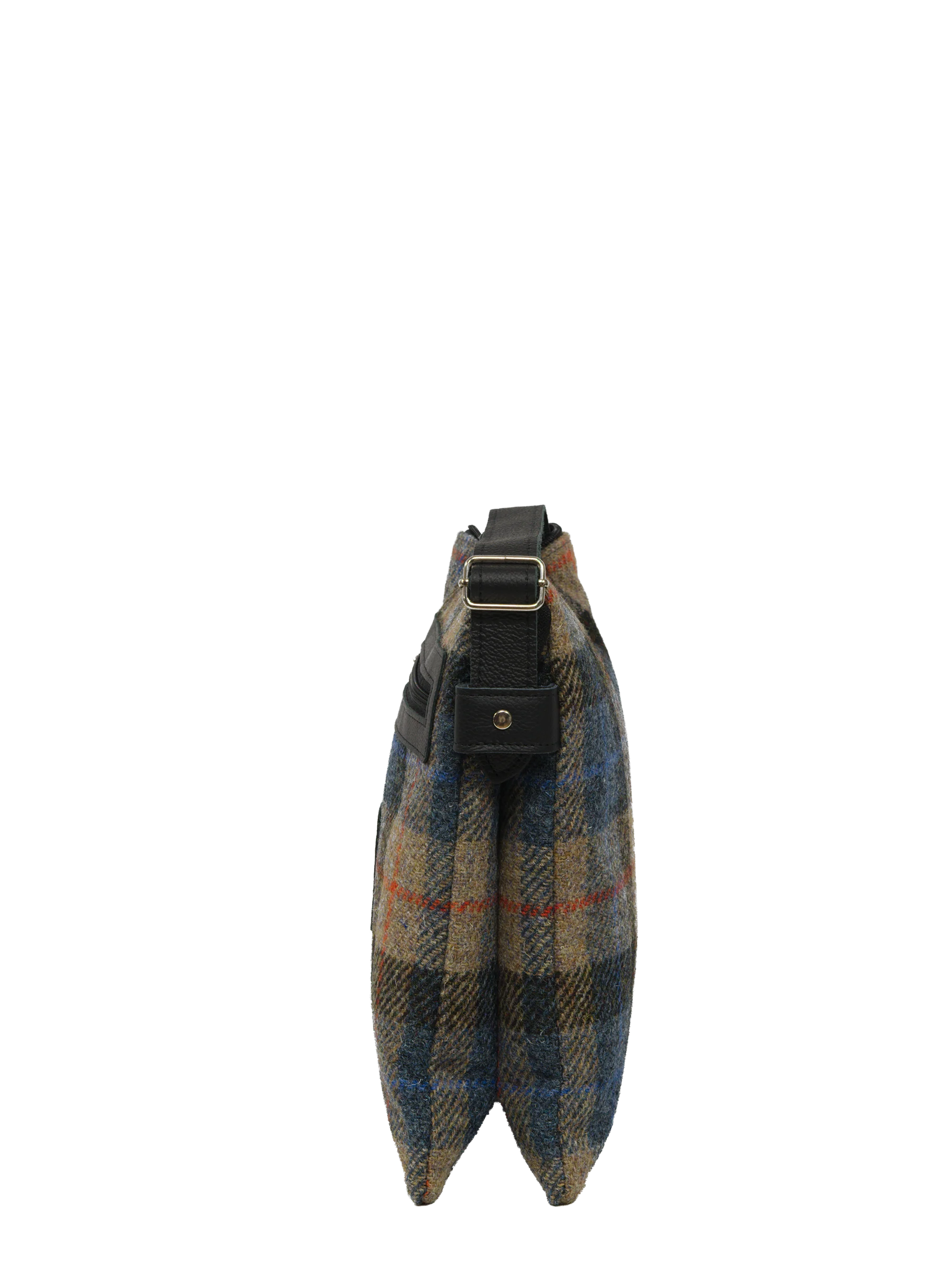 Harris Tweed St Clements Bag - A0162 (Black Leather) - Image 4