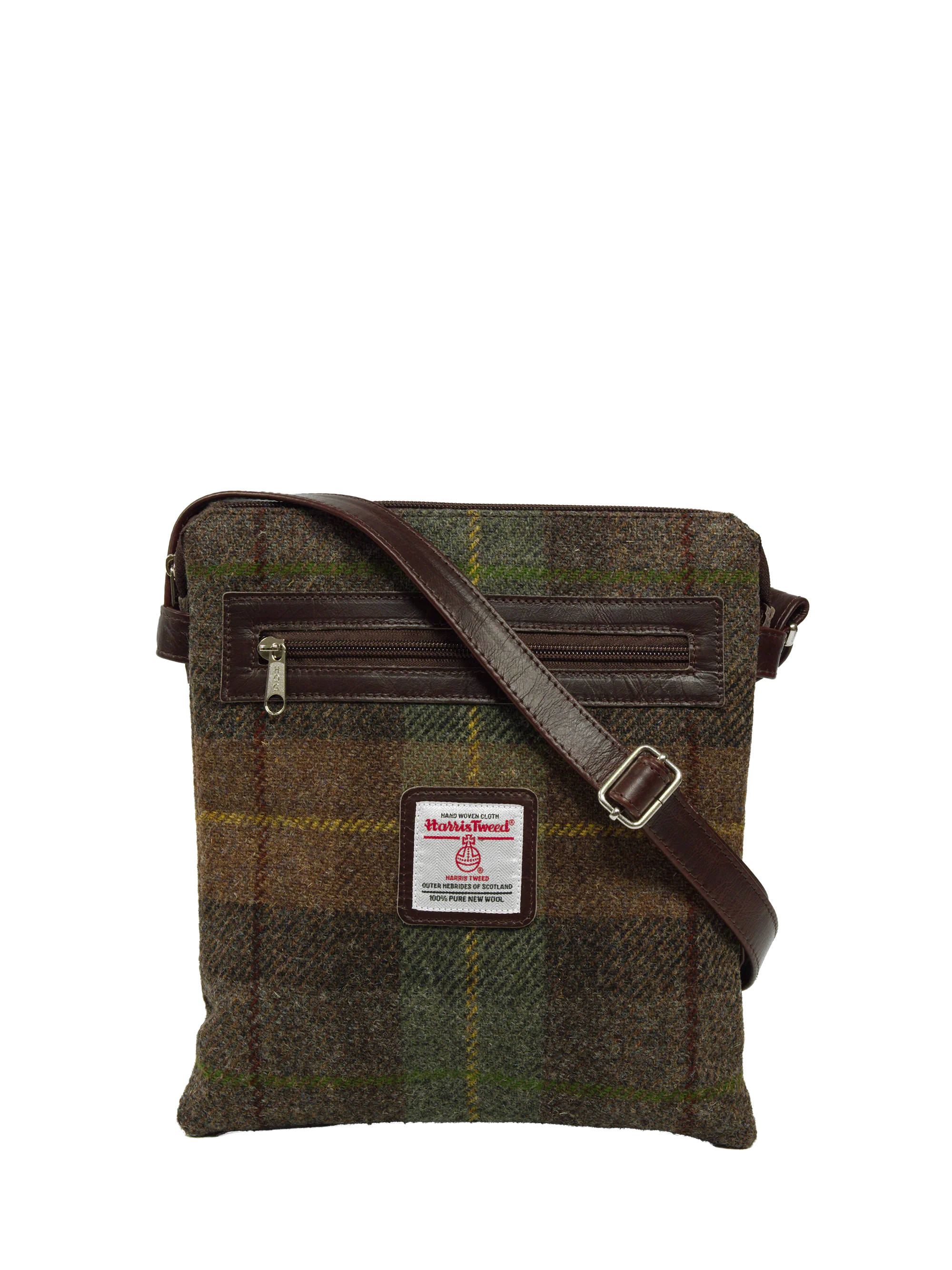 Harris Tweed St Clements Bag - A086 (Brown Leather)