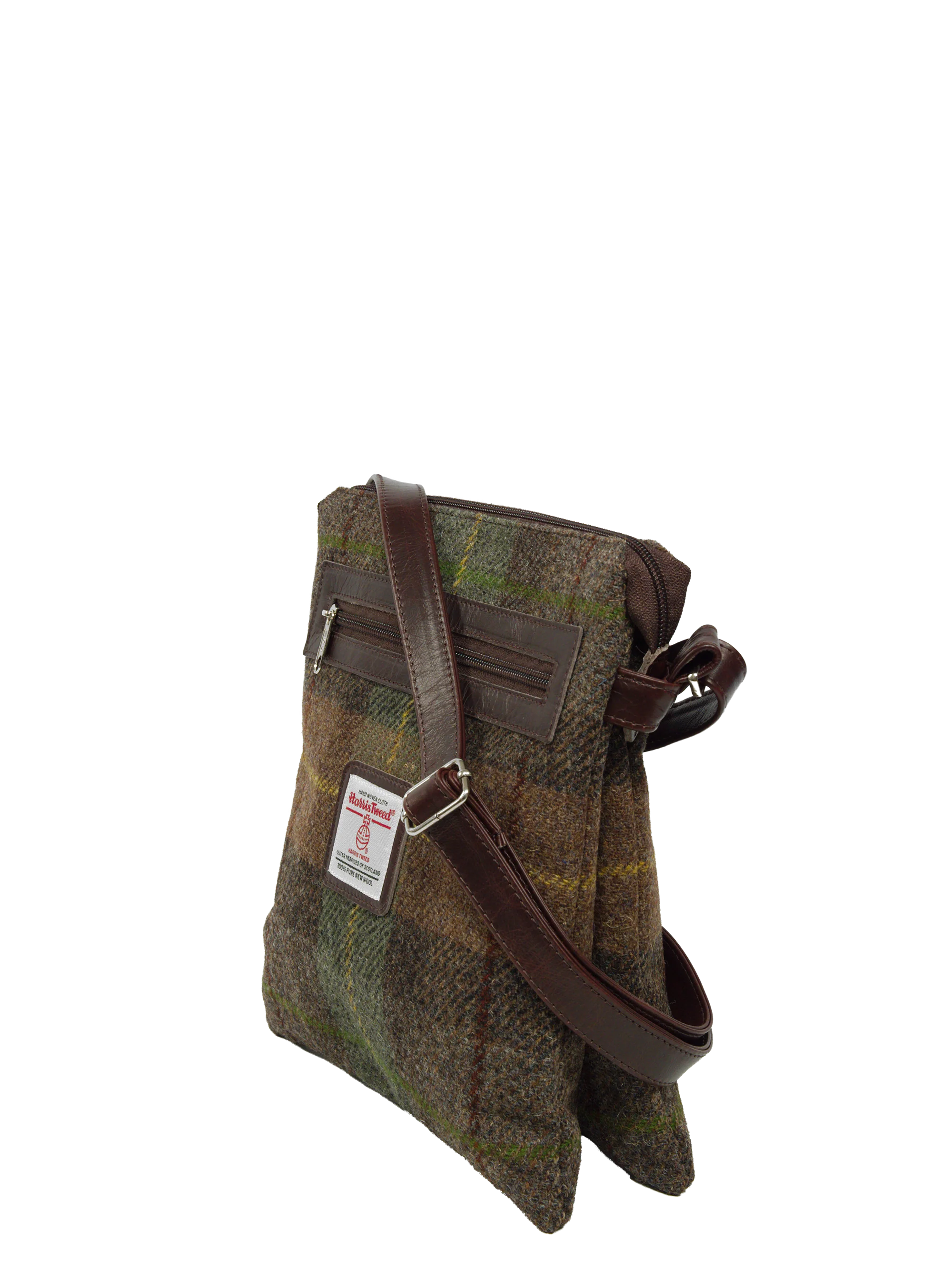 Harris Tweed St Clements Bag - A086 (Brown Leather) - Image 2