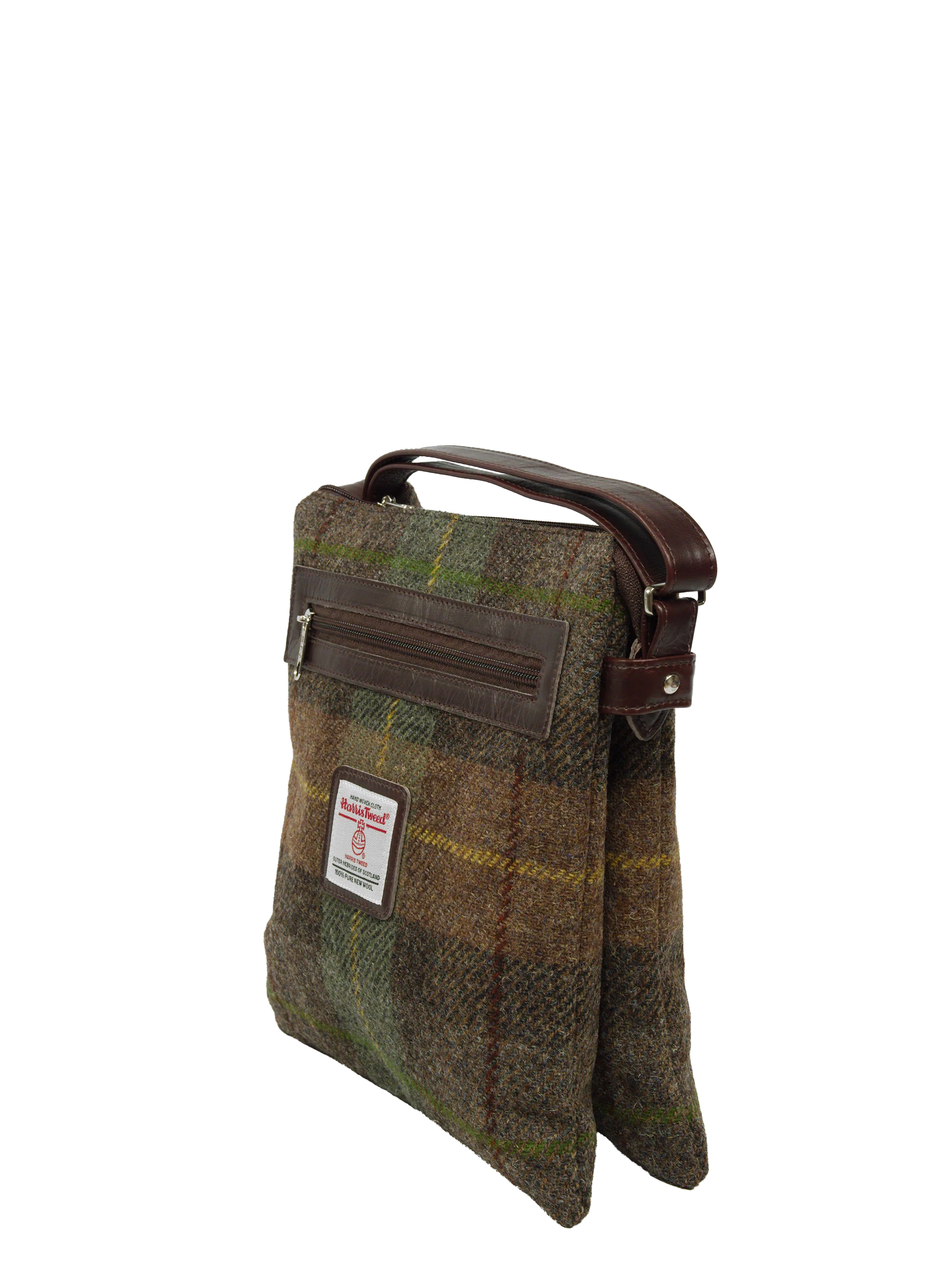 Harris Tweed St Clements Bag - A086 (Brown Leather) - Image 3