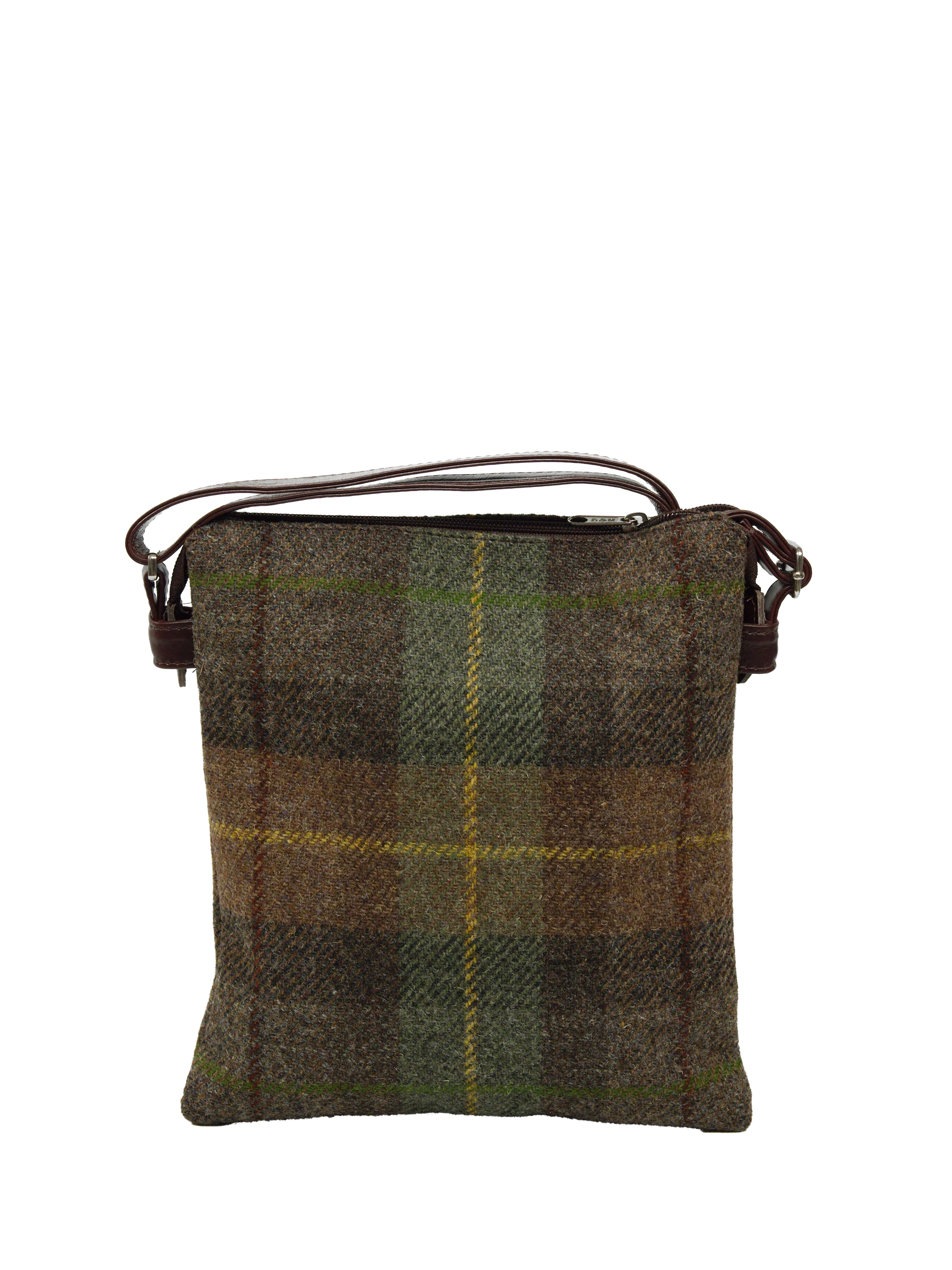 Harris Tweed St Clements Bag - A086 (Brown Leather) - Image 5