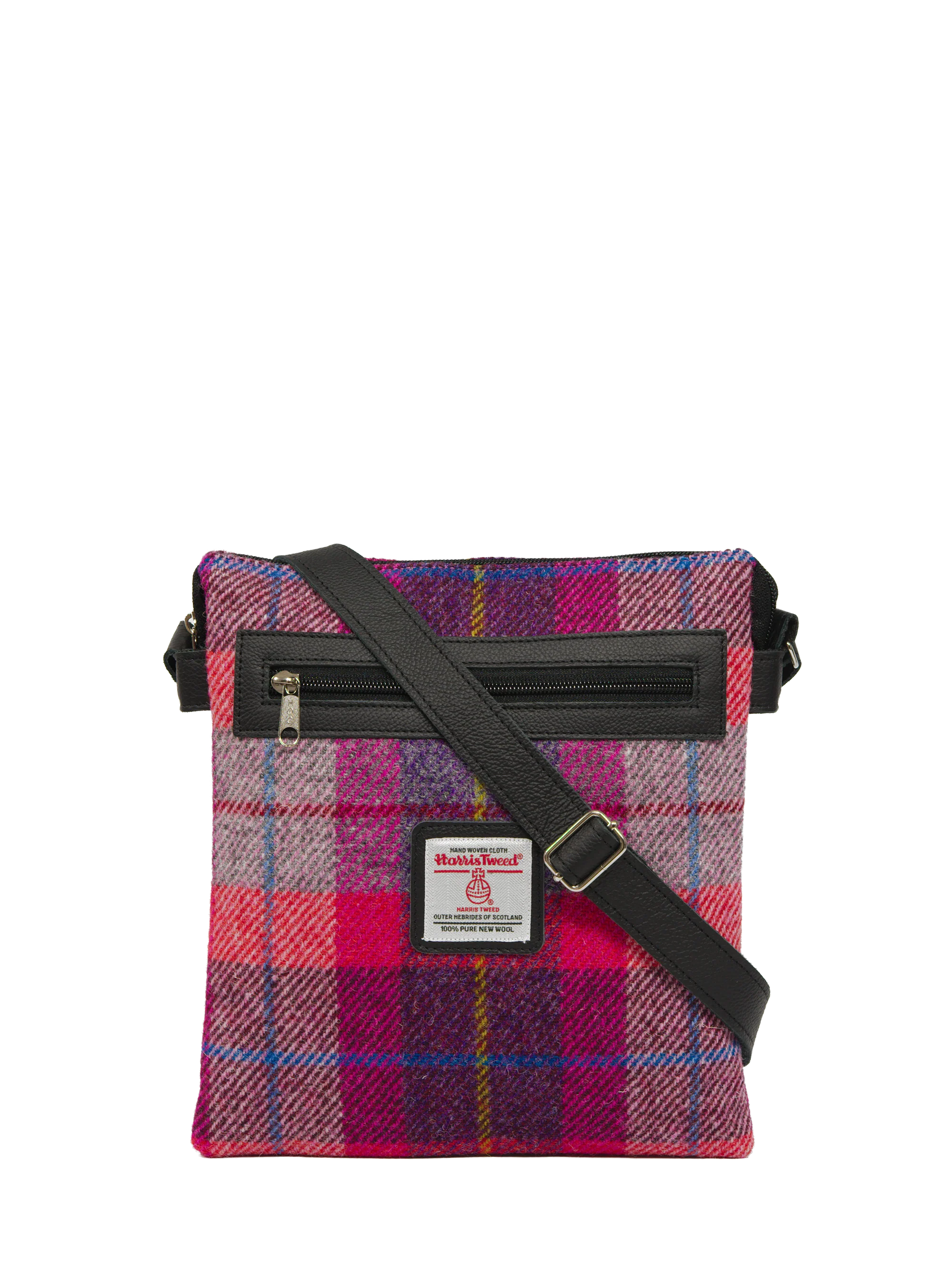 Harris Tweed St Clements Bag - A088 (Black Leather)