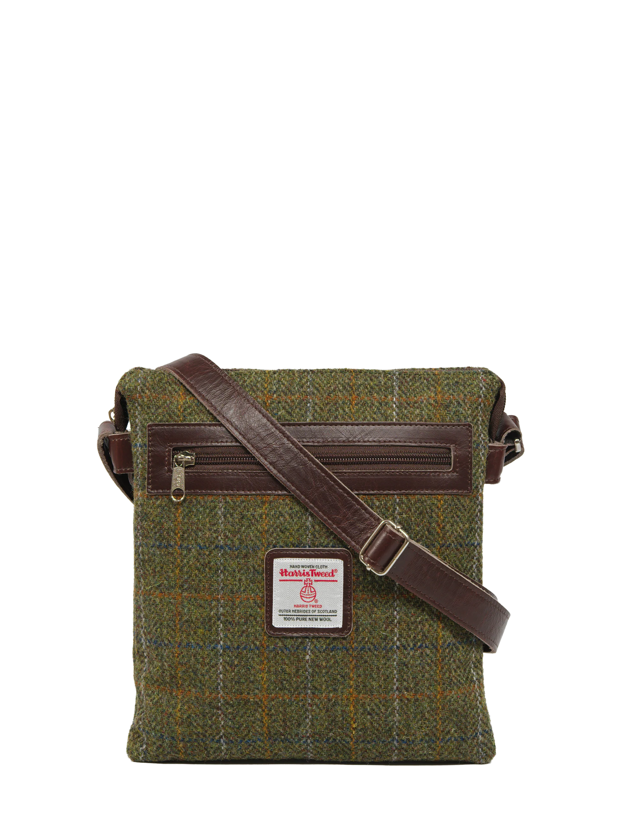 Harris Tweed St Clements Bag - HB103 (Brown Leather)