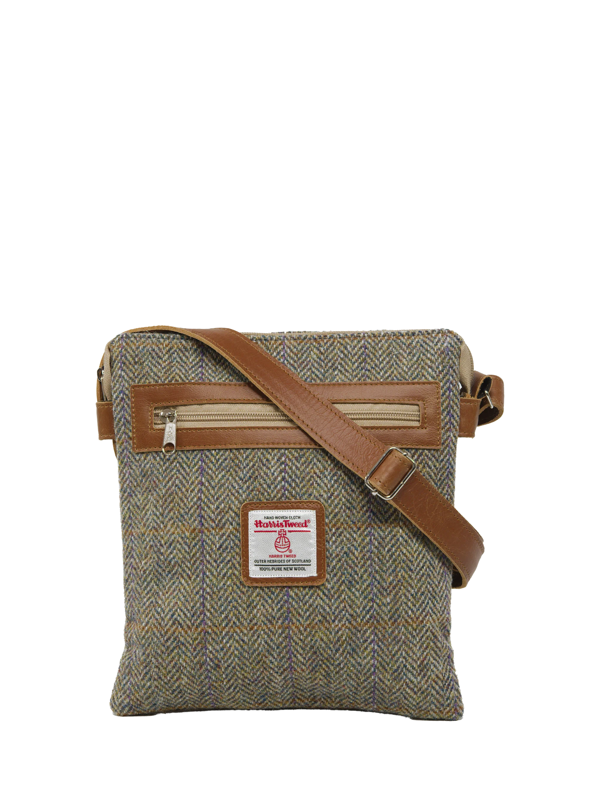 Harris Tweed St Clements Bag - HB107 (Tan Leather)