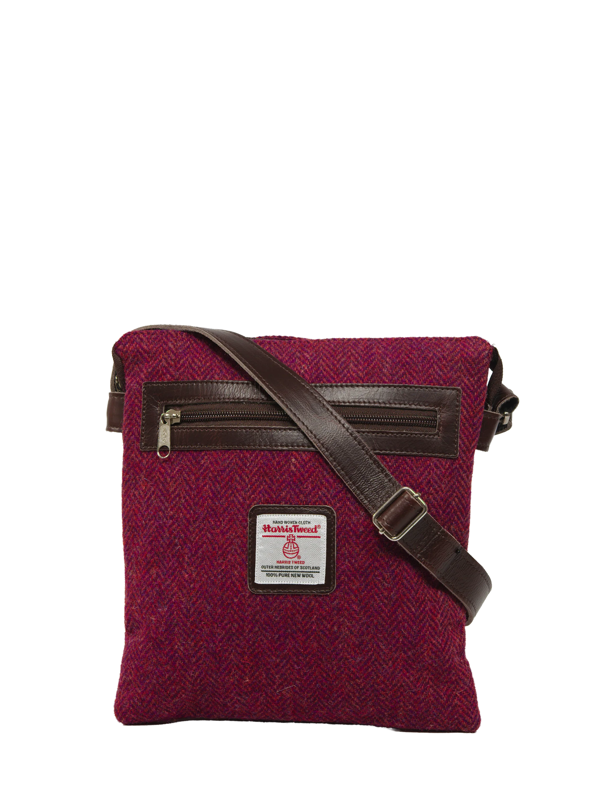 Harris Tweed St Clements Bag - HB120 (Brown Leather)