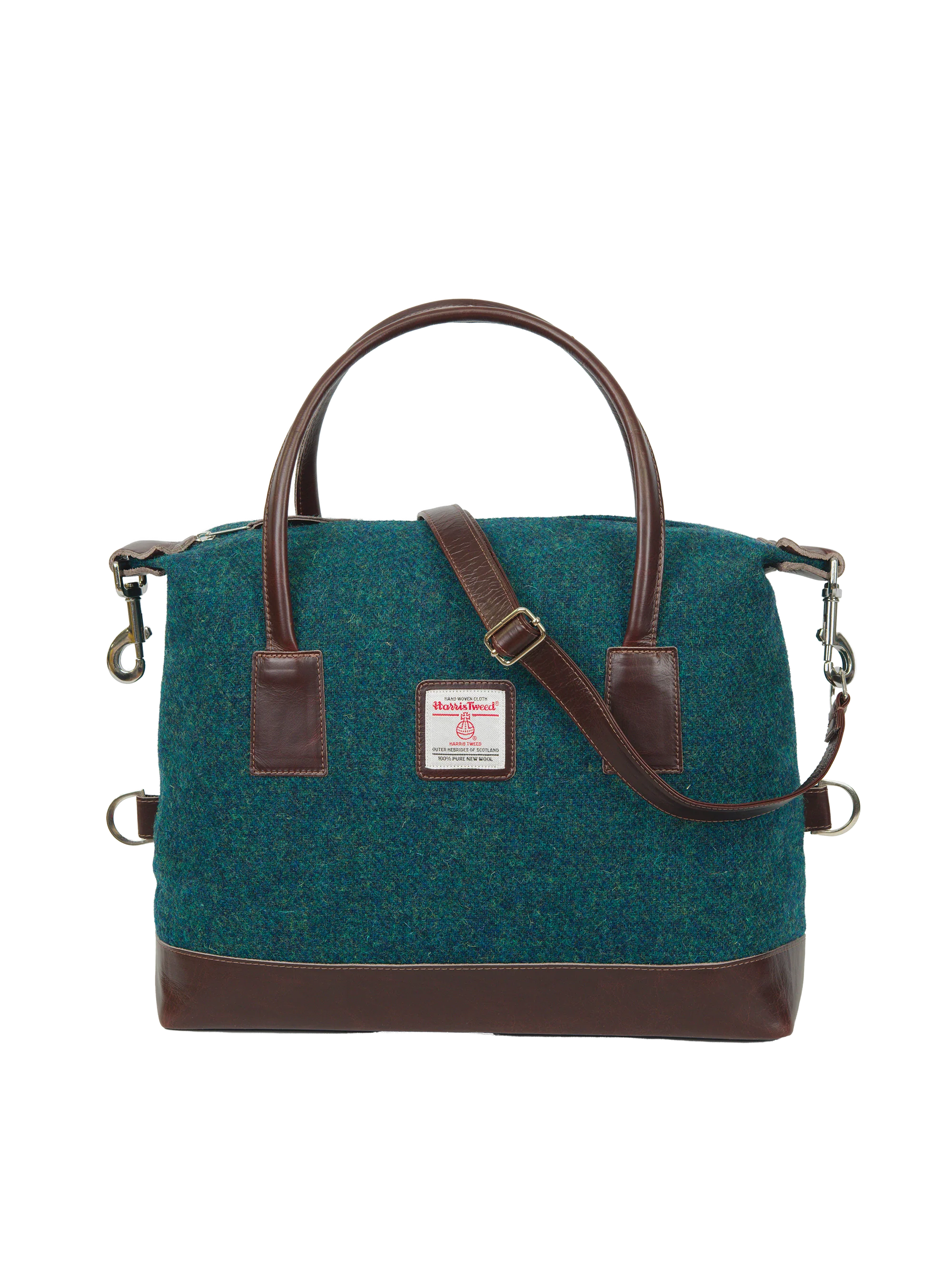 Harris Tweed St Kilda Bag - 334 (Brown Leather)
