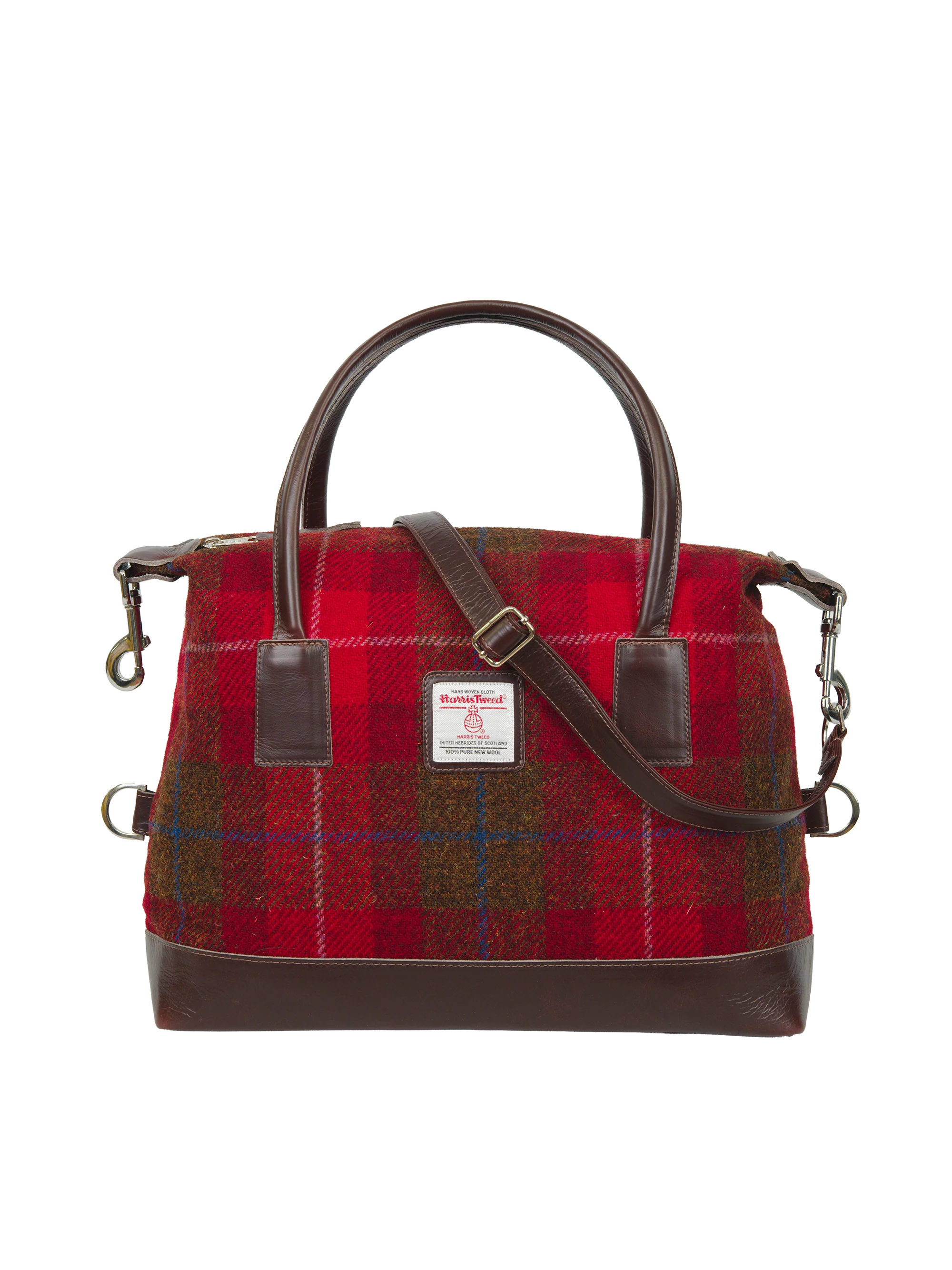 Harris Tweed St Kilda Bag - A001 (Brown Leather)