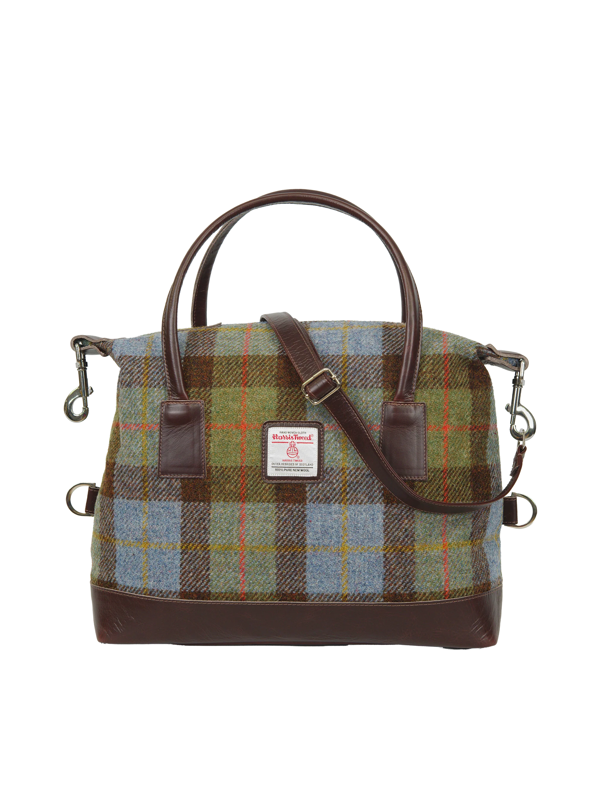 Harris Tweed St Kilda Bag - A017 (Brown Leather)
