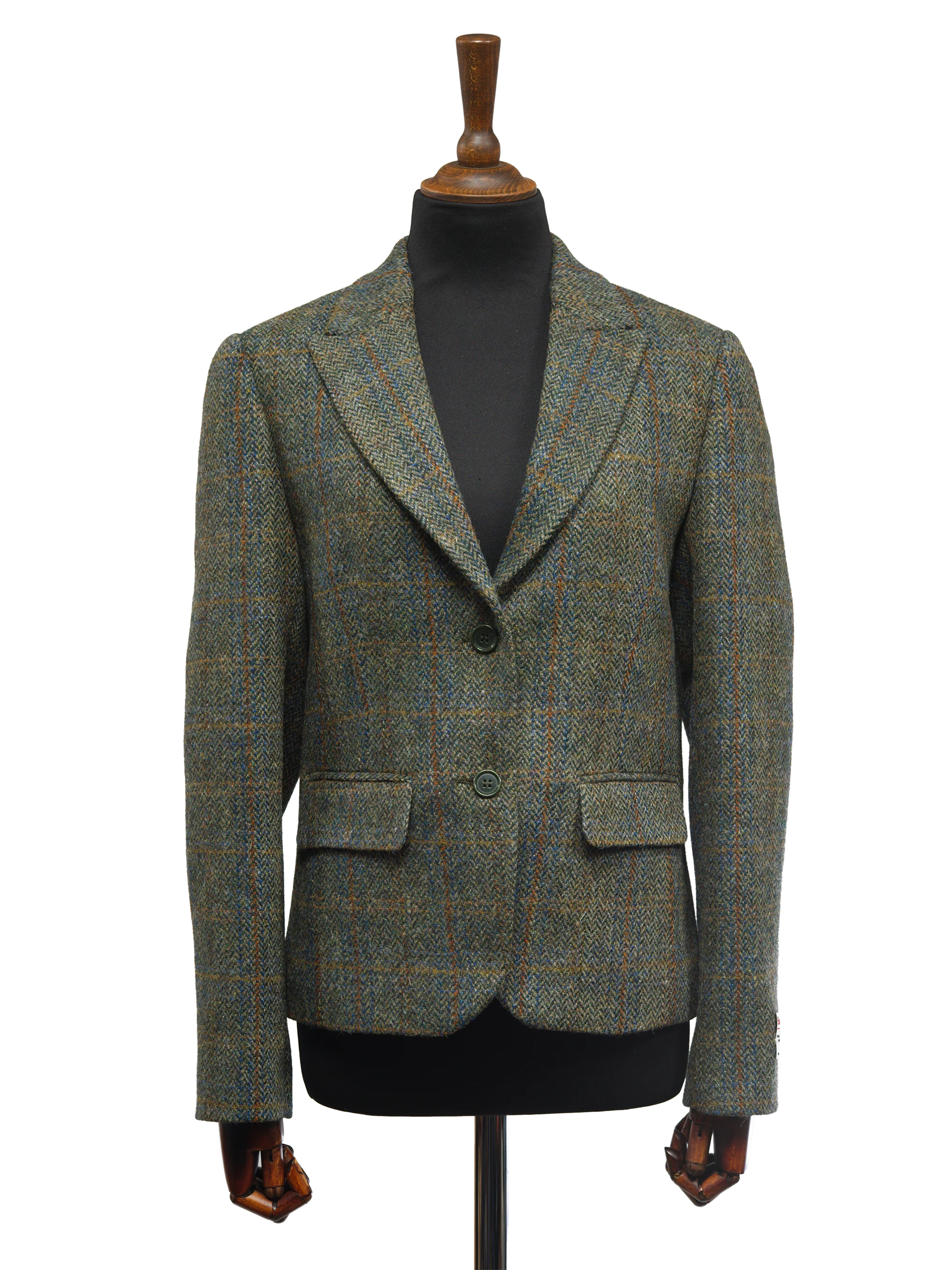 Harris Tweed Tammy Jacket - Green Herringbone w/OC