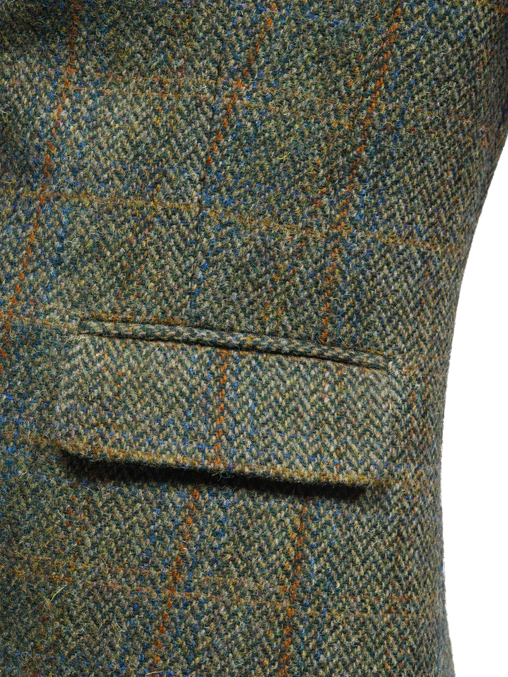 Harris Tweed Tammy Jacket - Green Herringbone w/OC - Image 6